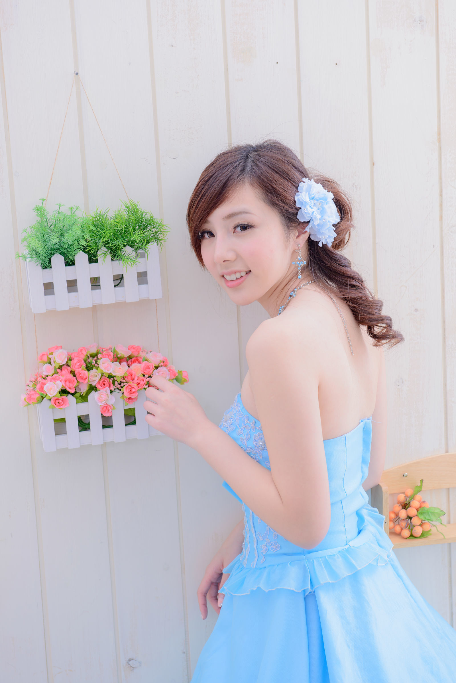 [台湾美女] 陈思颖 蓝白婚纱影集