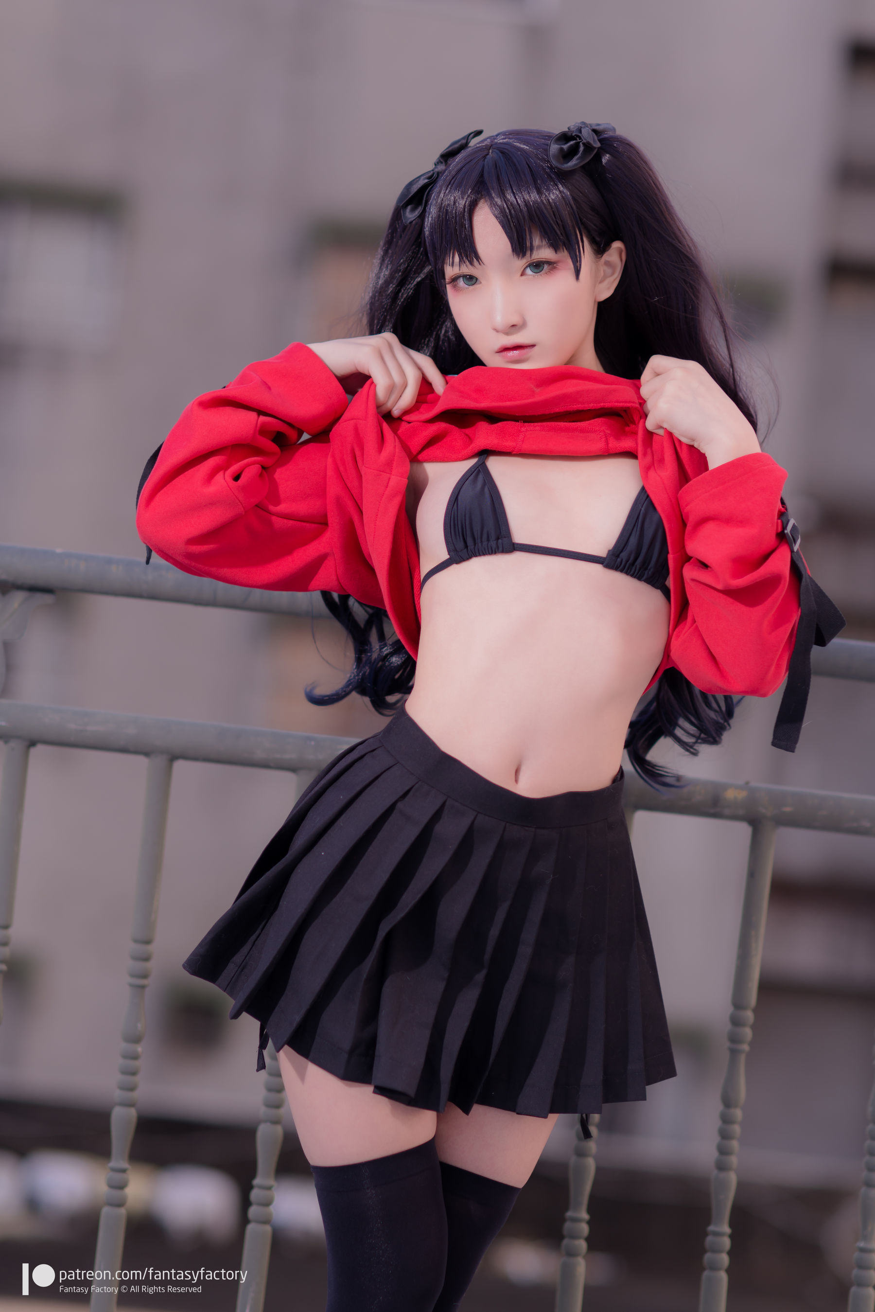 [Fantasy Factory] 小丁Cosplay - 单车少女 黑胶 情趣网衫