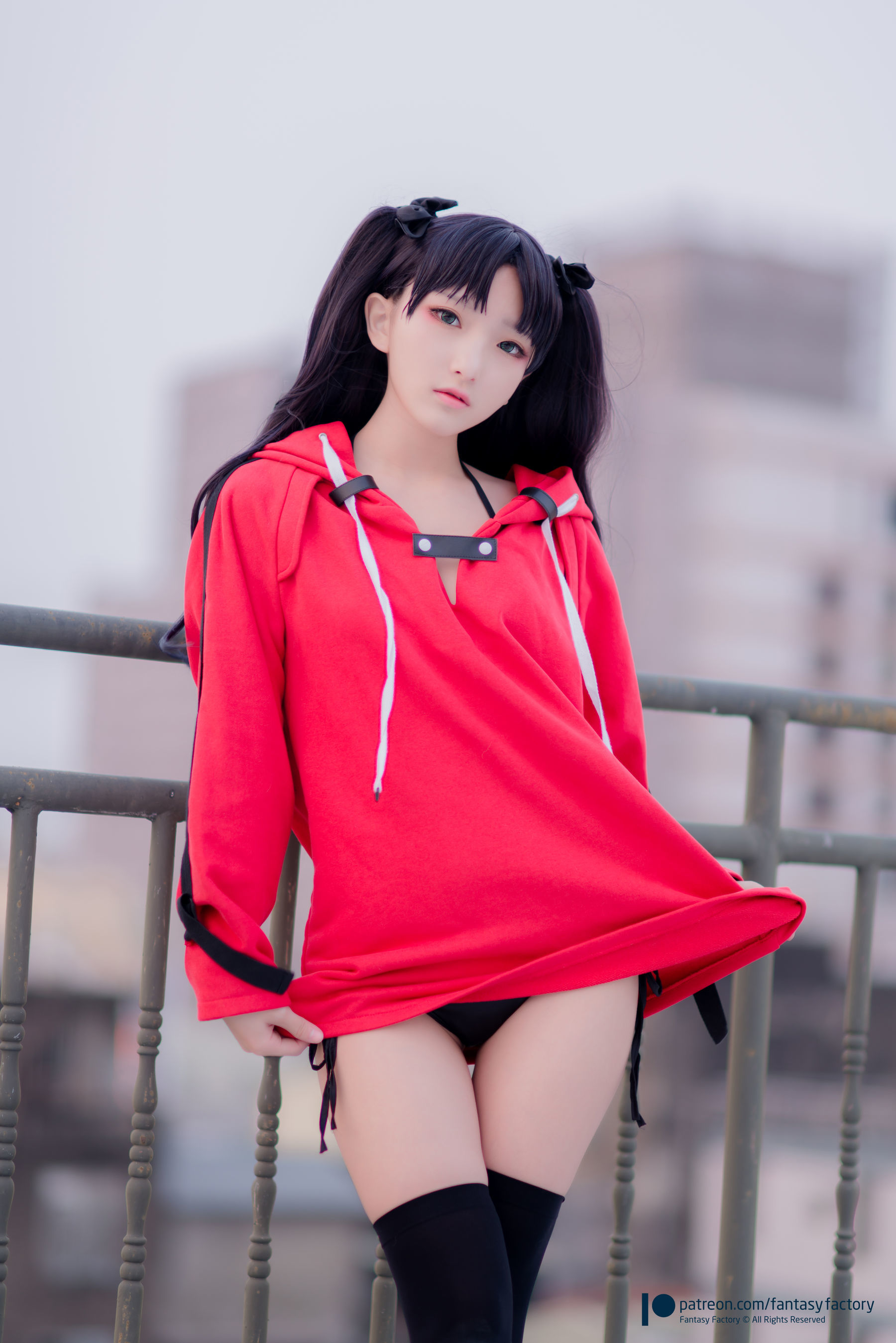 [Fantasy Factory] 小丁Cosplay - 单车少女 黑胶 情趣网衫