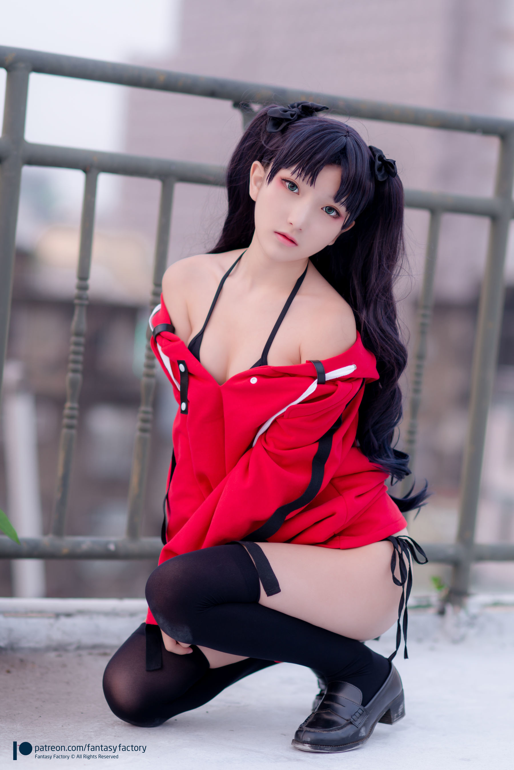 [Fantasy Factory] 小丁Cosplay - 单车少女 黑胶 情趣网衫