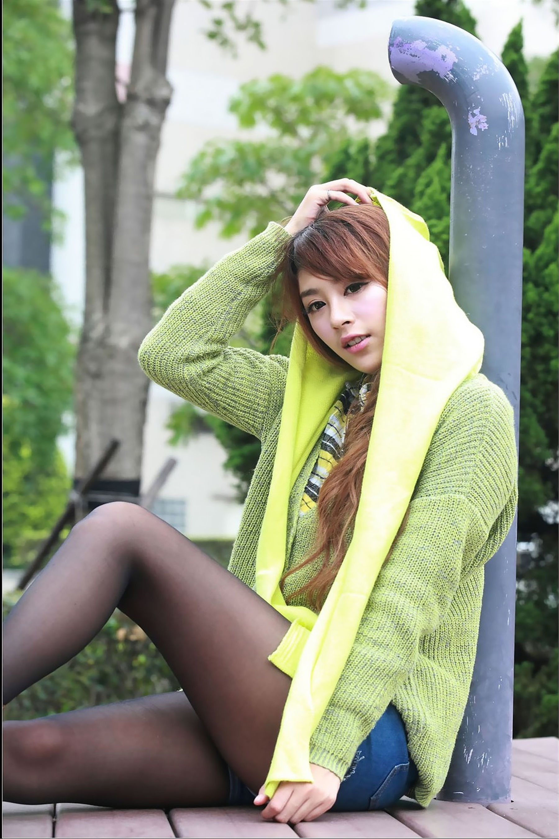 [台湾美女] 夏晴MISO 黑丝外拍