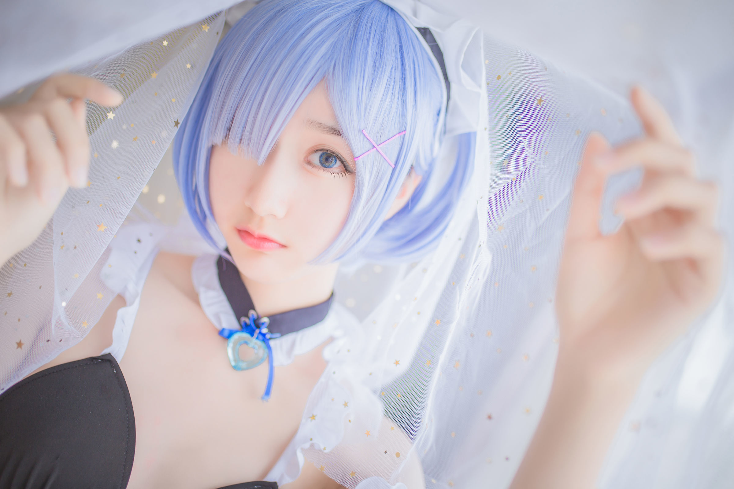 [萝莉COS] 木绵绵OwO - 蕾姆泳装+兔女郎