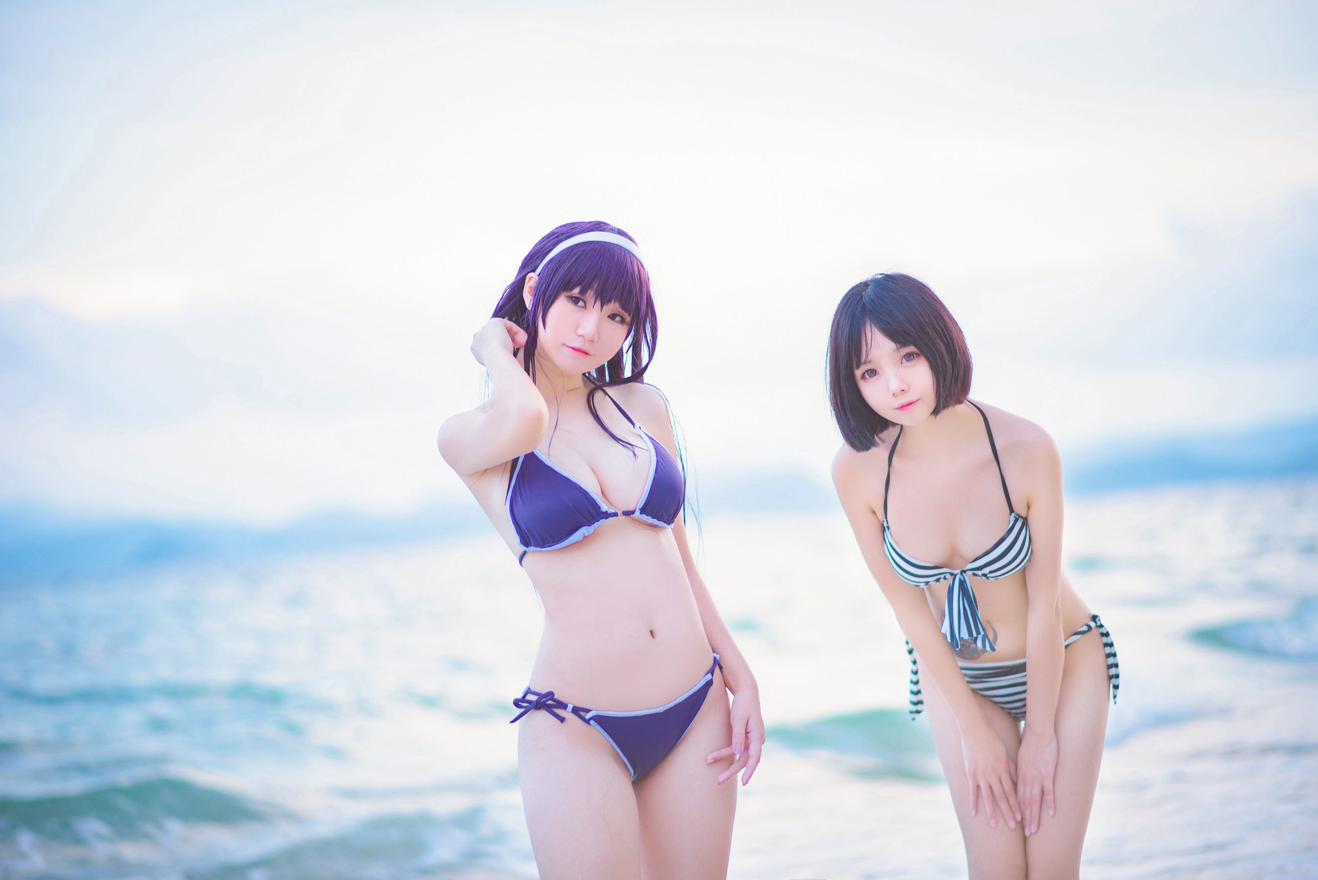 [萝莉COS] 白金Saki - 水着