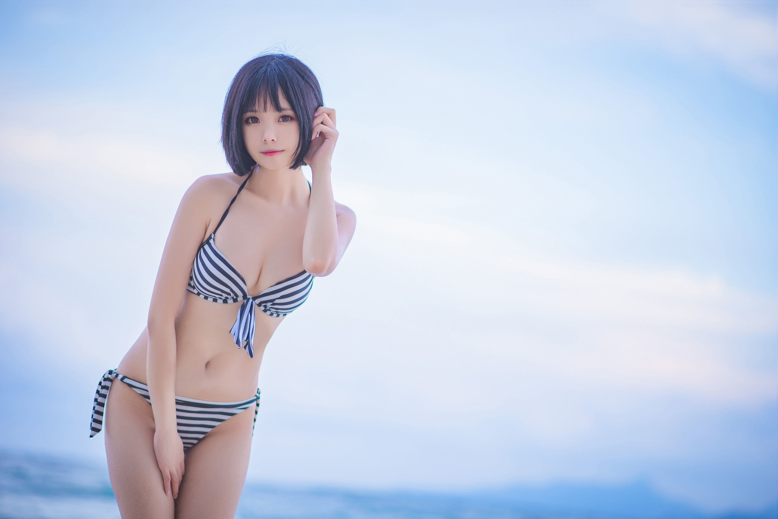 [萝莉COS] 白金Saki - 水着