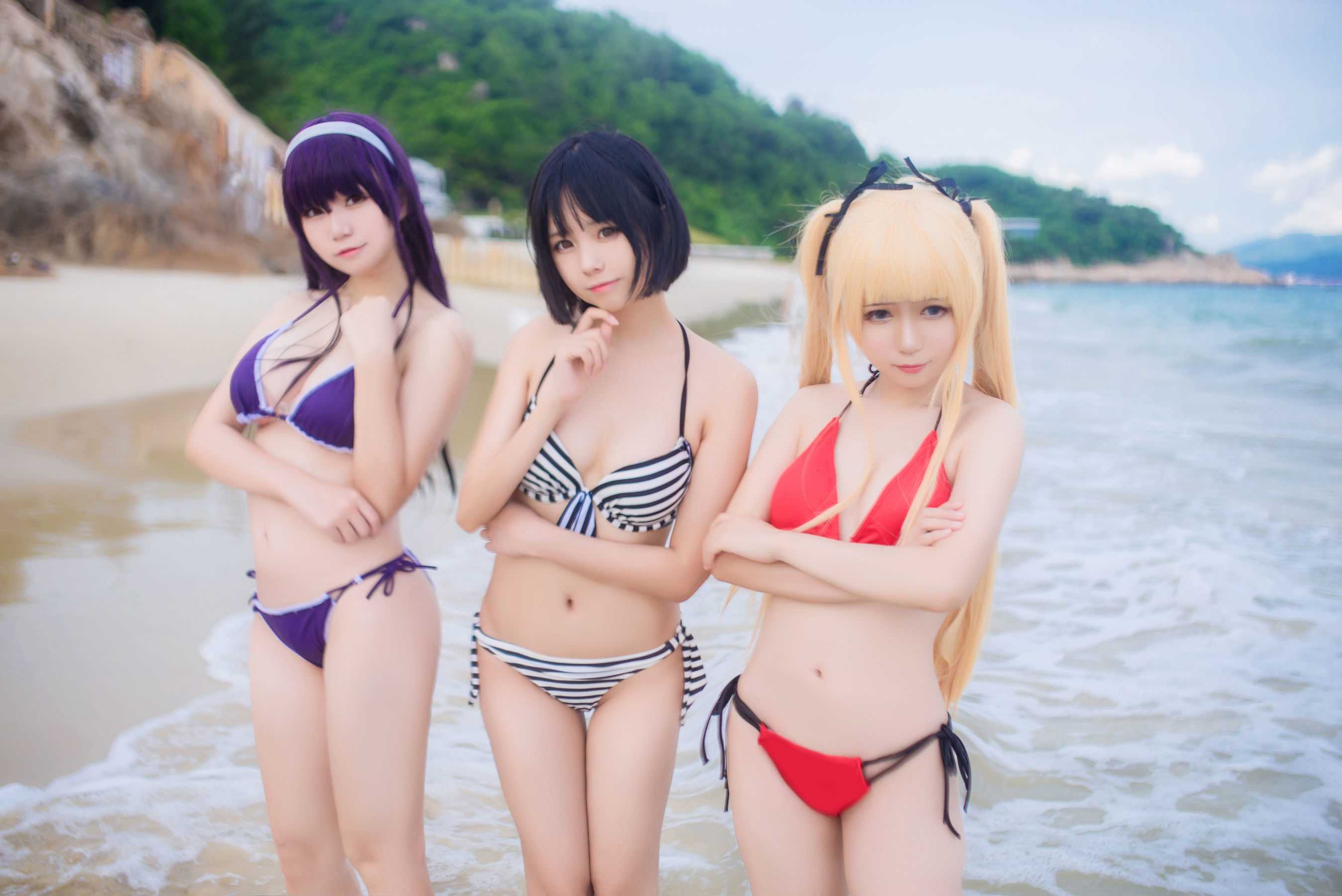 [萝莉COS] 白金Saki - 水着
