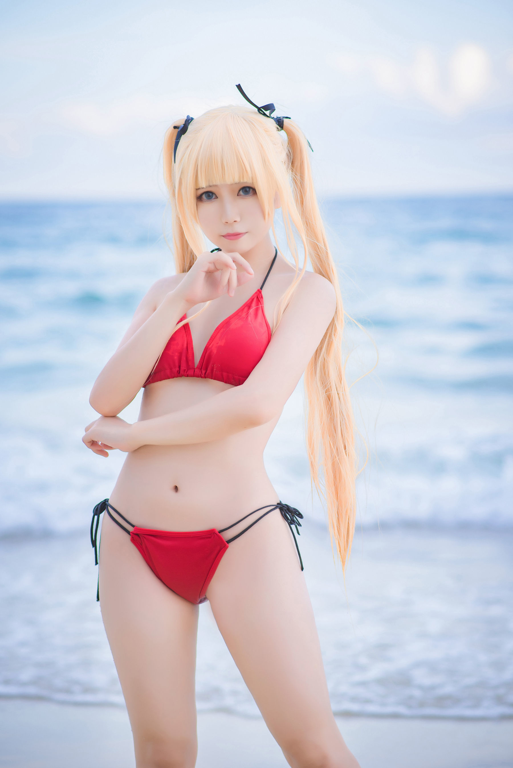 [萝莉COS] 白金Saki - 水着