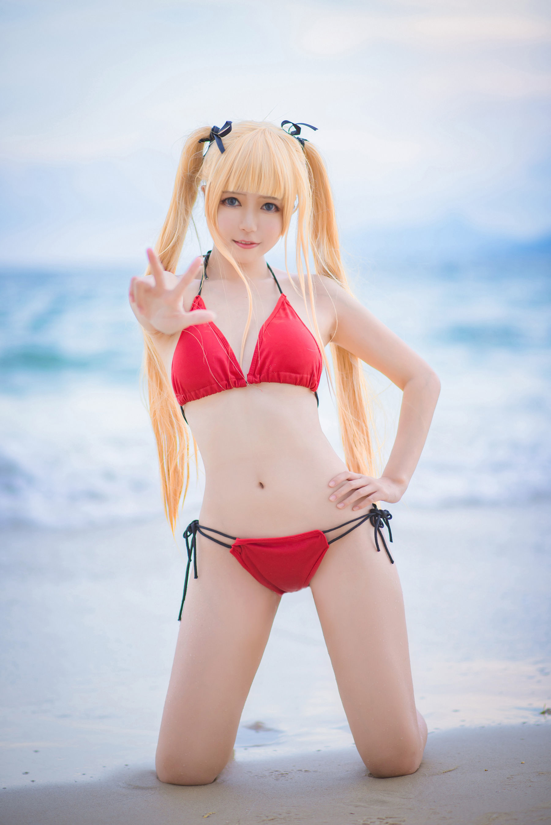 [萝莉COS] 白金Saki - 水着
