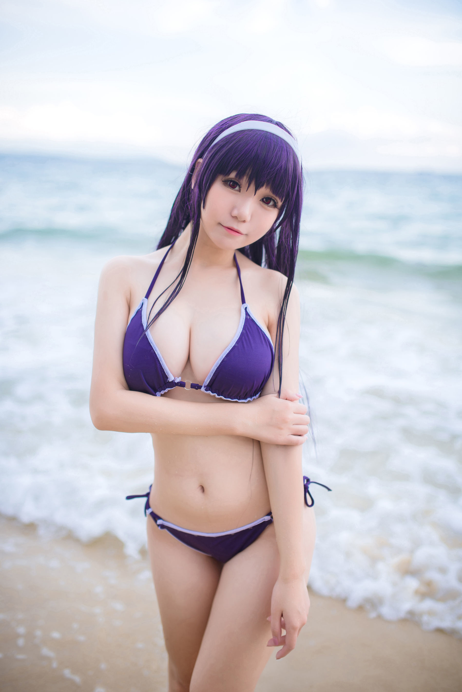 [萝莉COS] 白金Saki - 水着