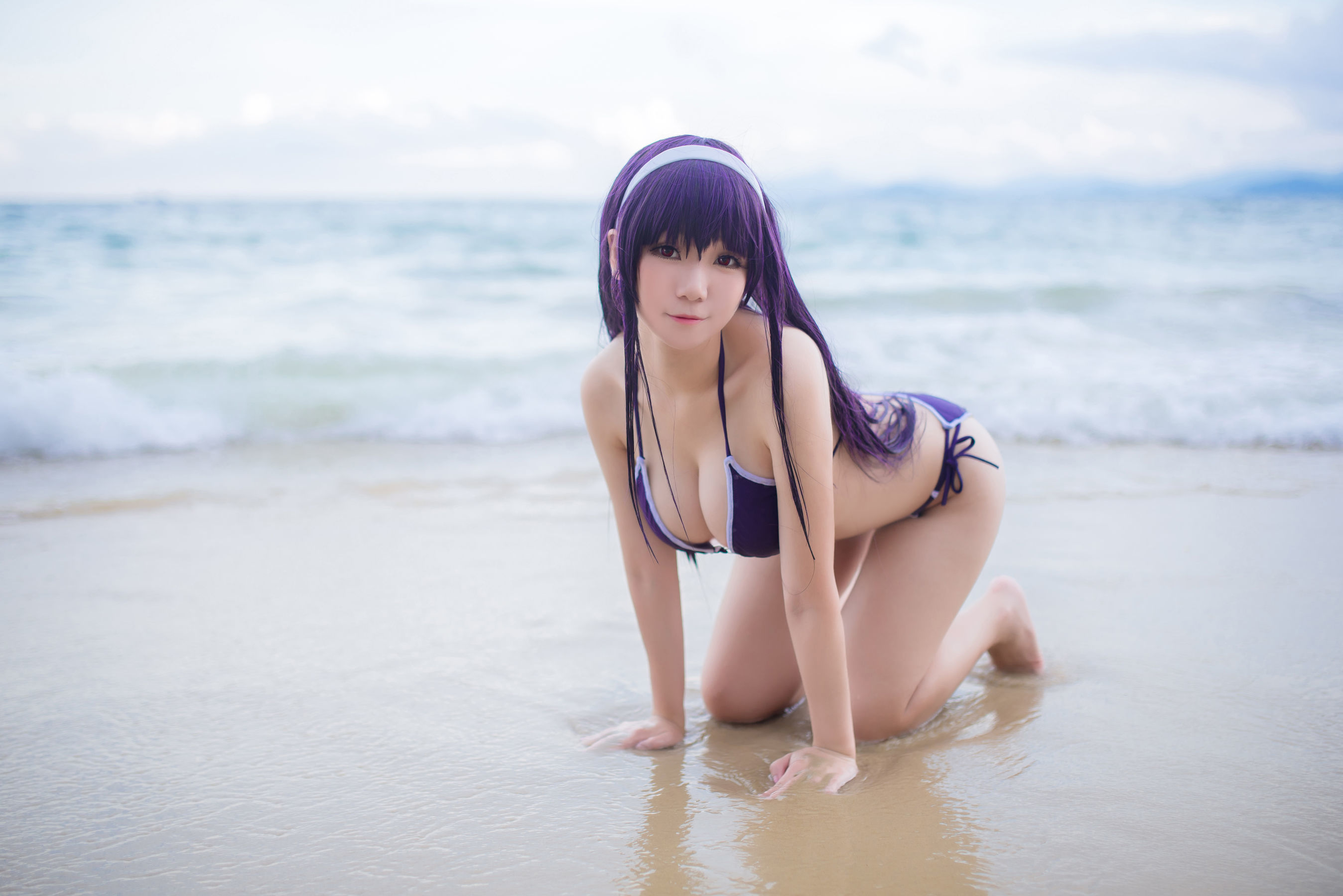 [萝莉COS] 白金Saki - 水着