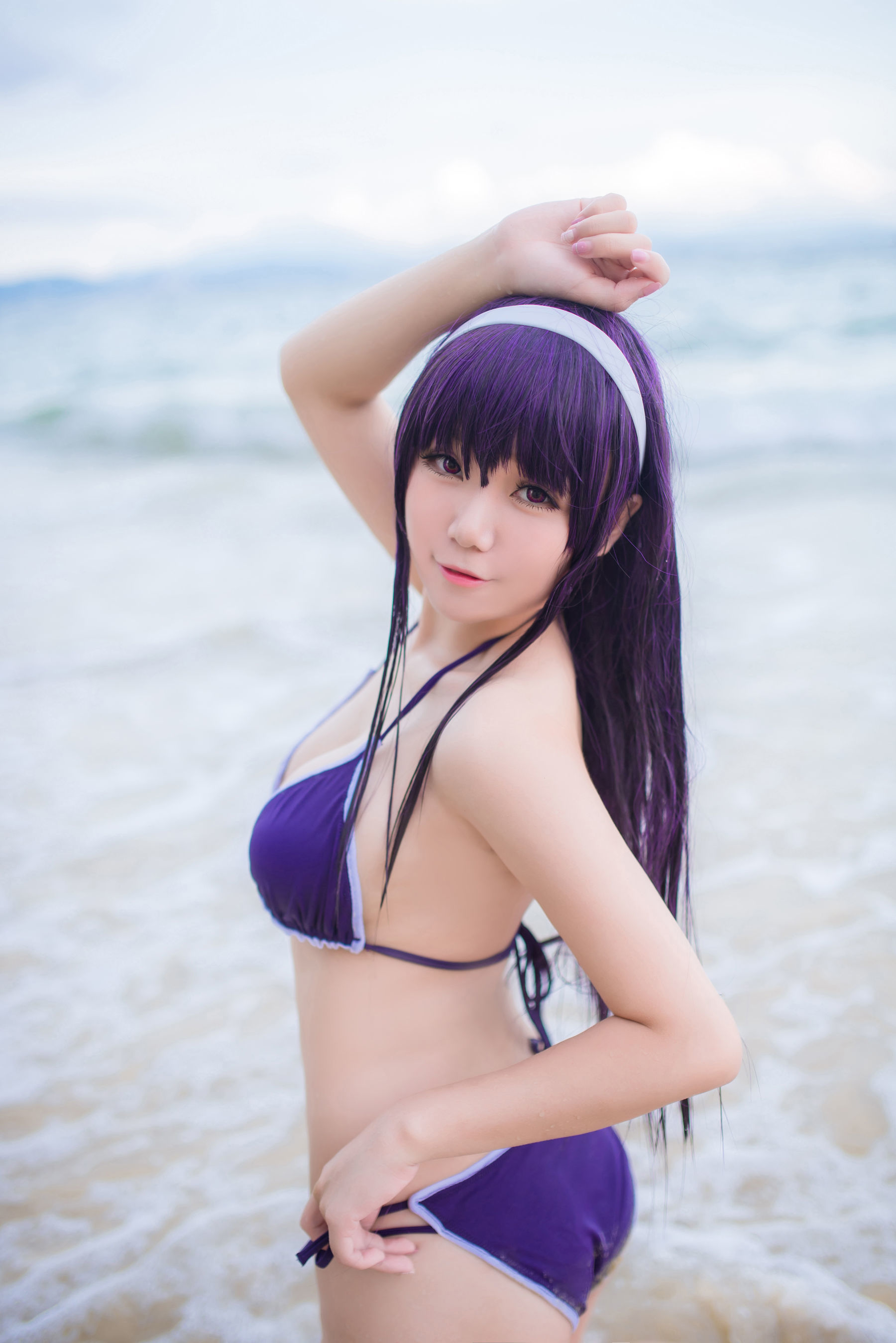 [萝莉COS] 白金Saki - 水着