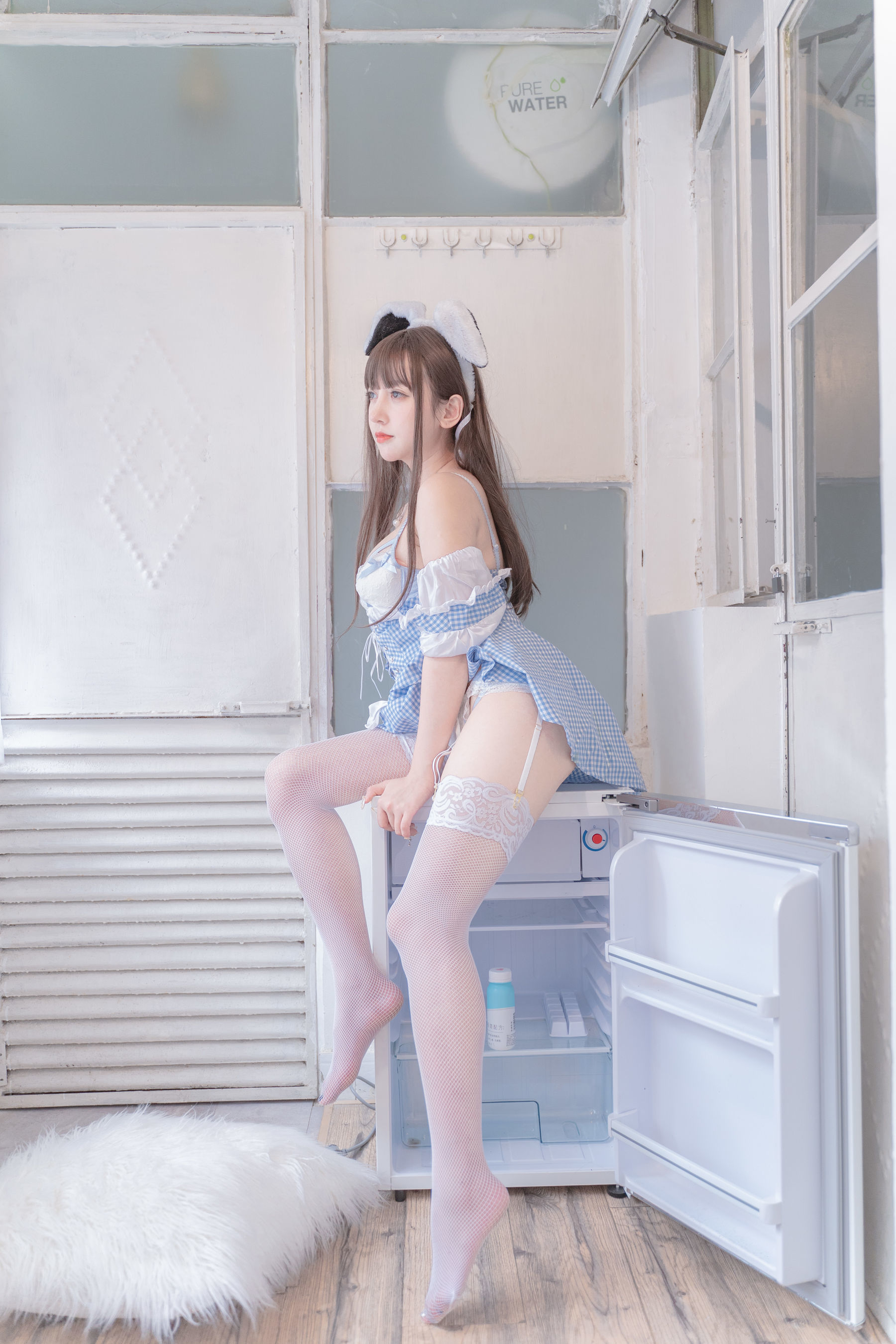 [萝莉COS] 斗鱼米线线sama - 蓝白女佣