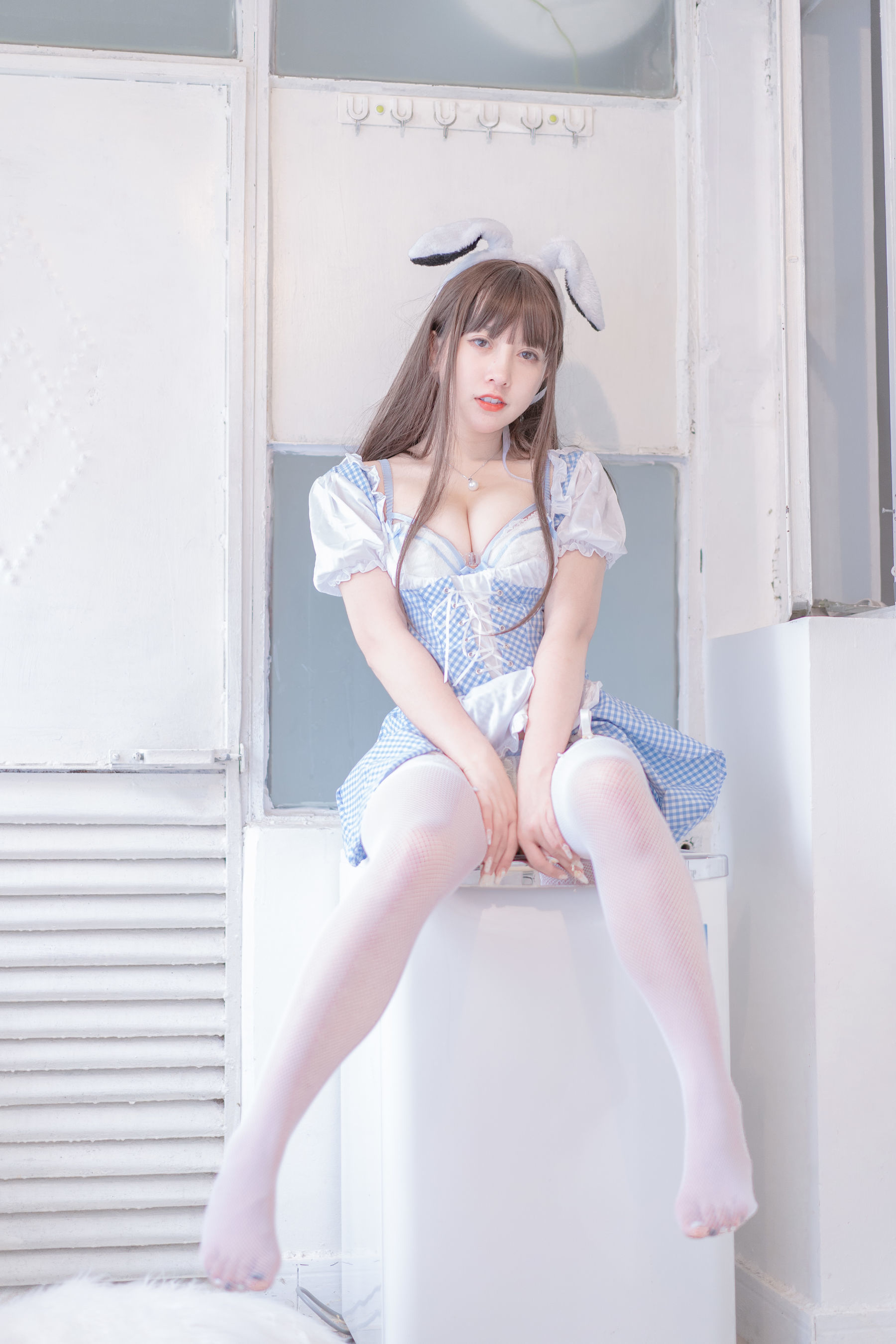 [萝莉COS] 斗鱼米线线sama - 蓝白女佣