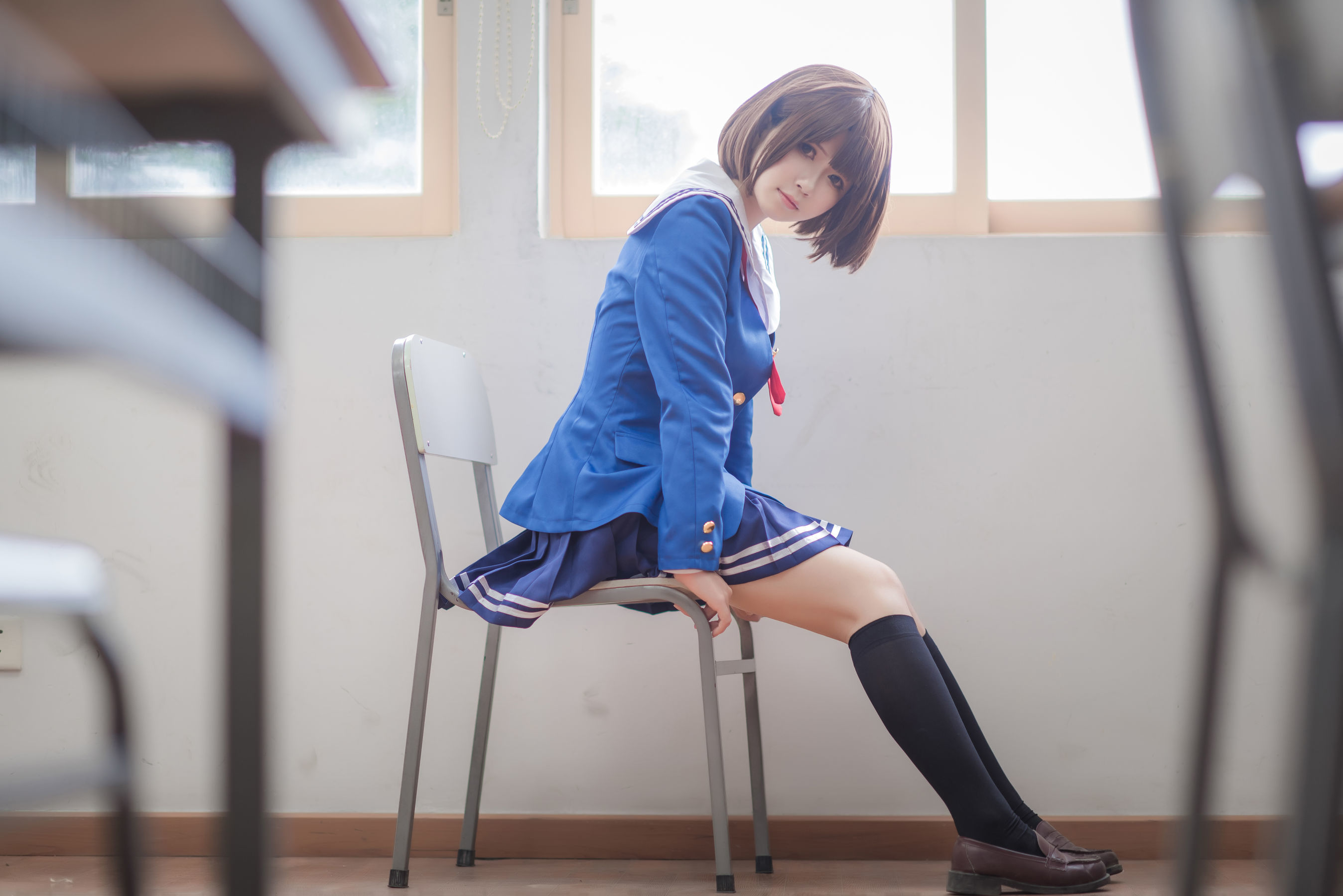 [萝莉COS] 白金Saki - 校服