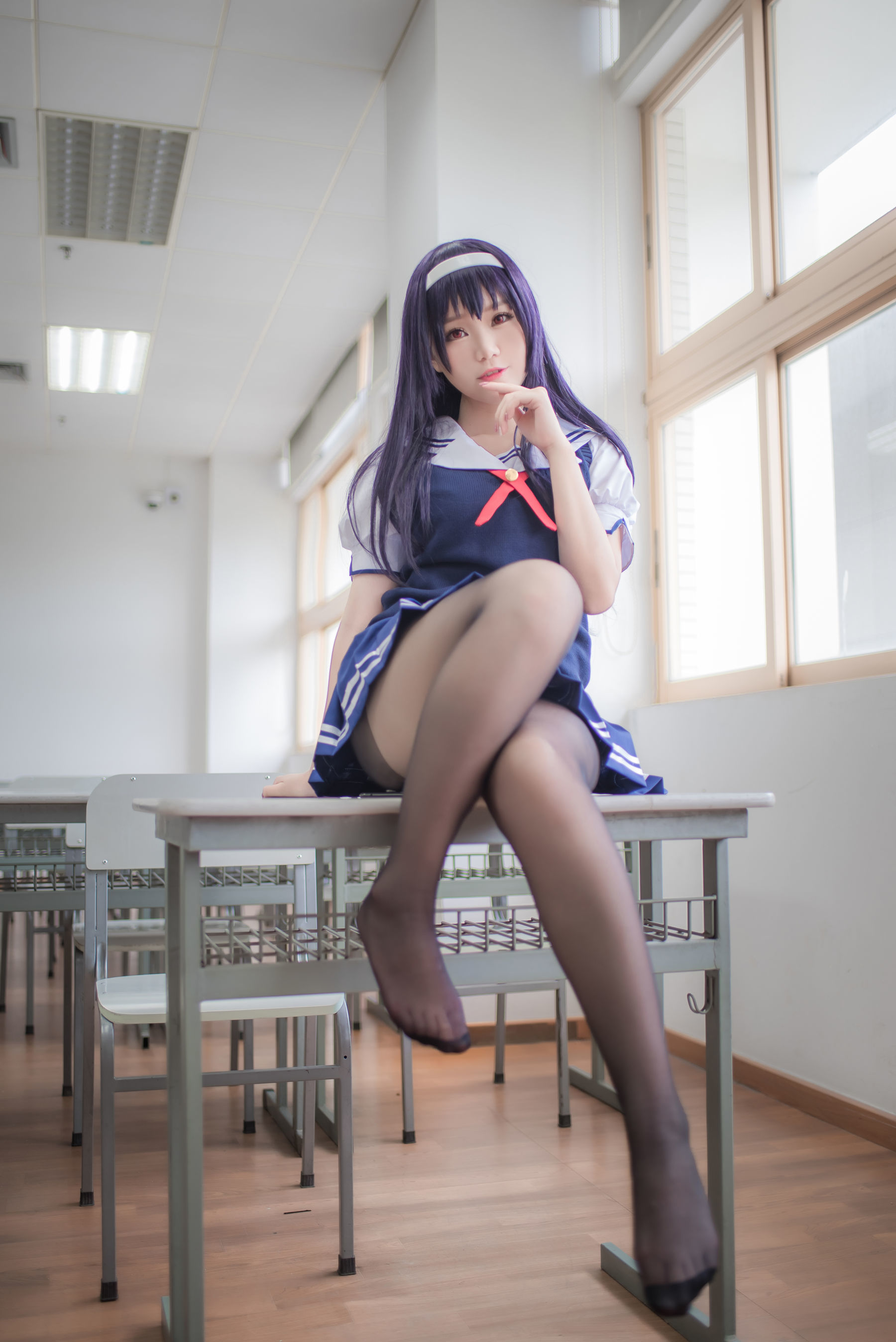 [萝莉COS] 白金Saki - 校服