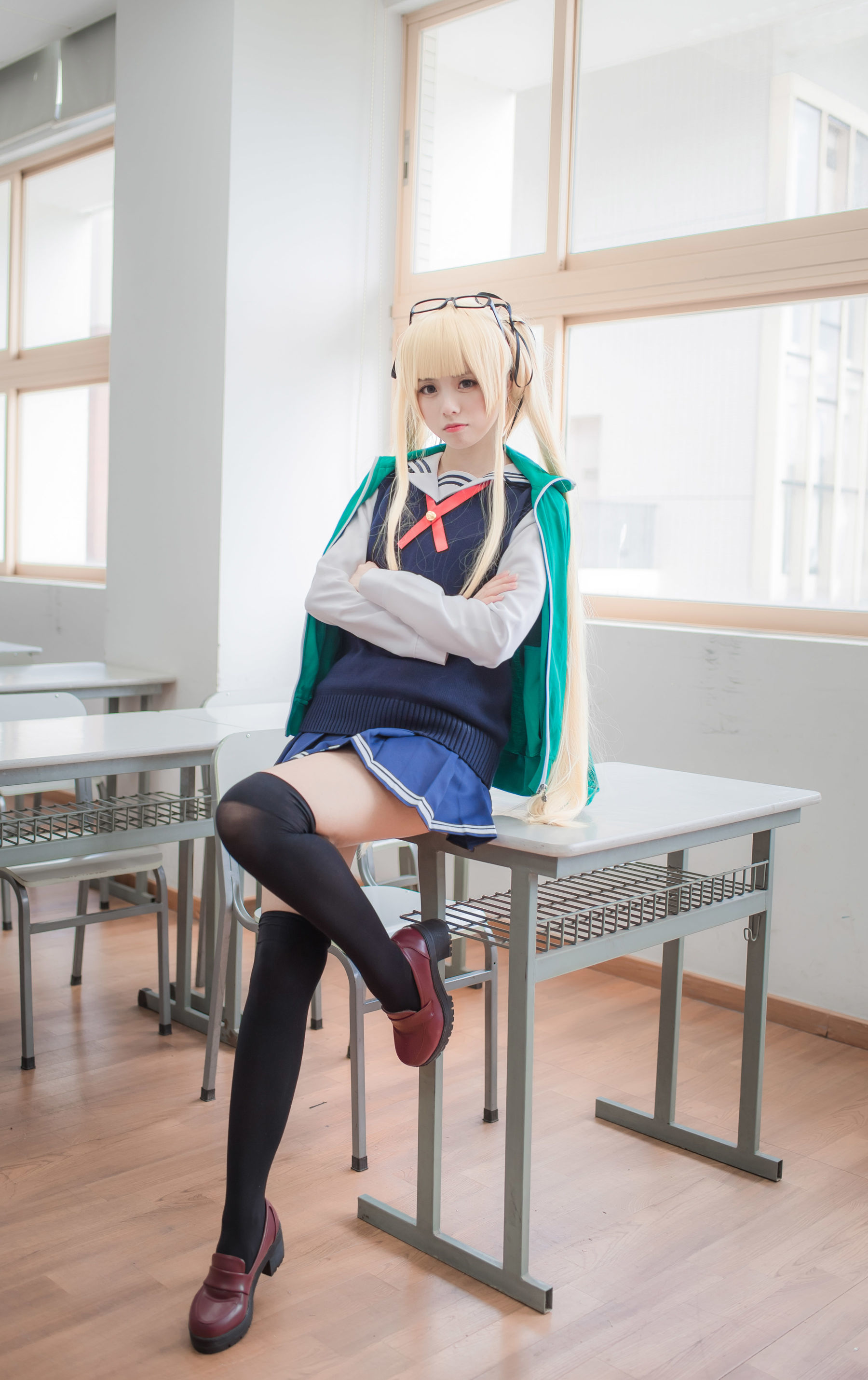[萝莉COS] 白金Saki - 校服