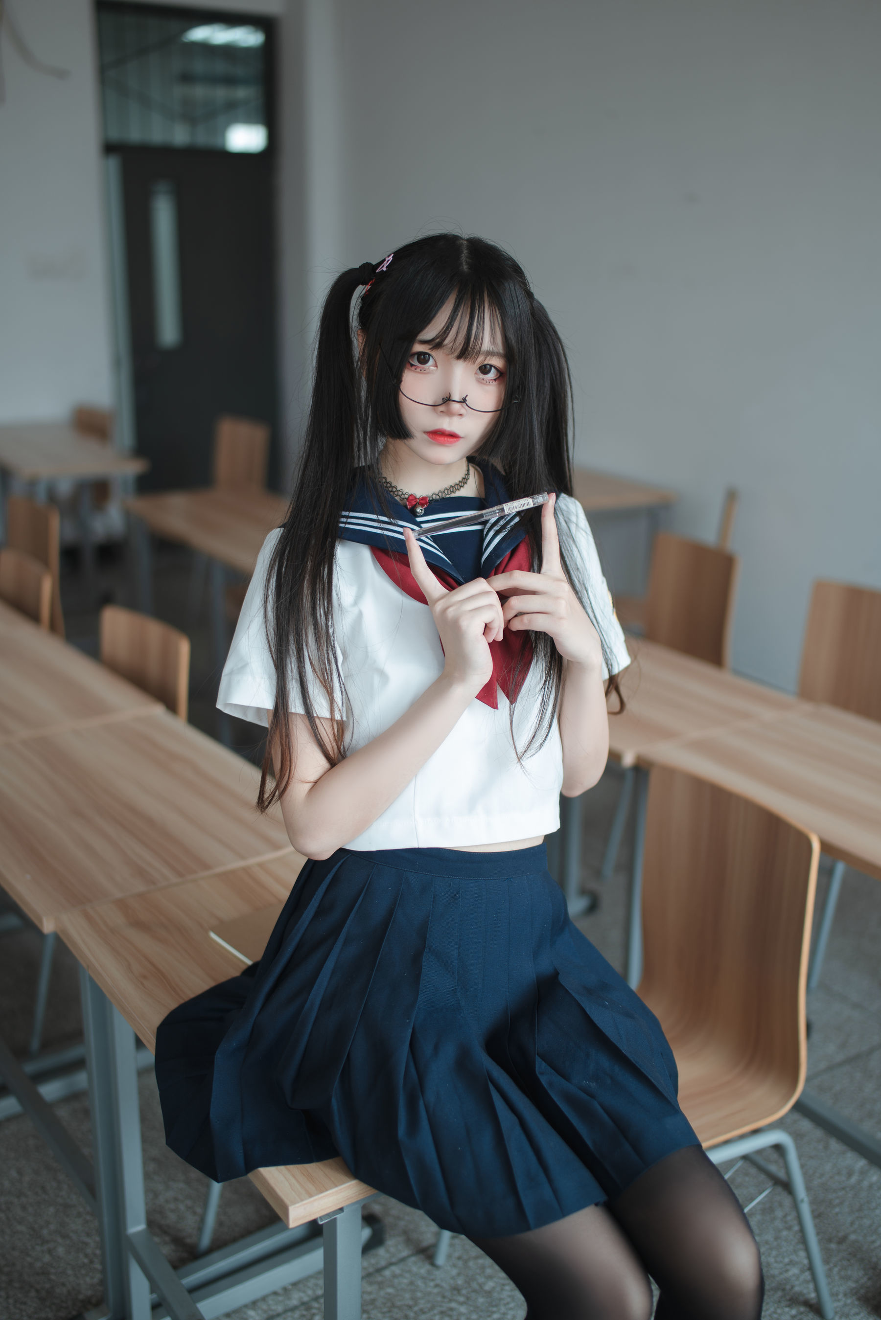 [萝莉COS] 清纯少女五更百鬼 - JK制服