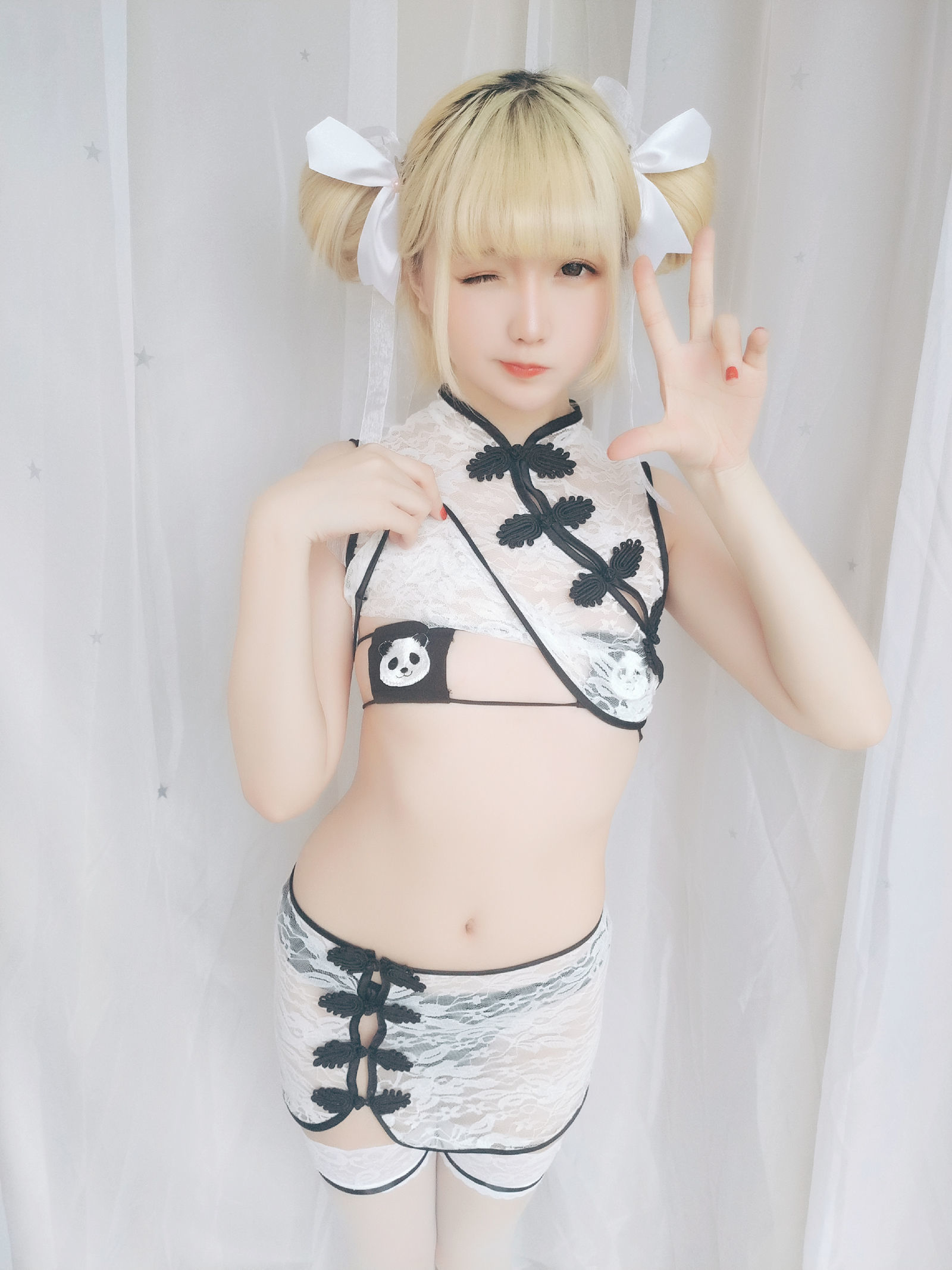 [萝莉COS] 星之迟迟 VOL.16 熊猫旗袍