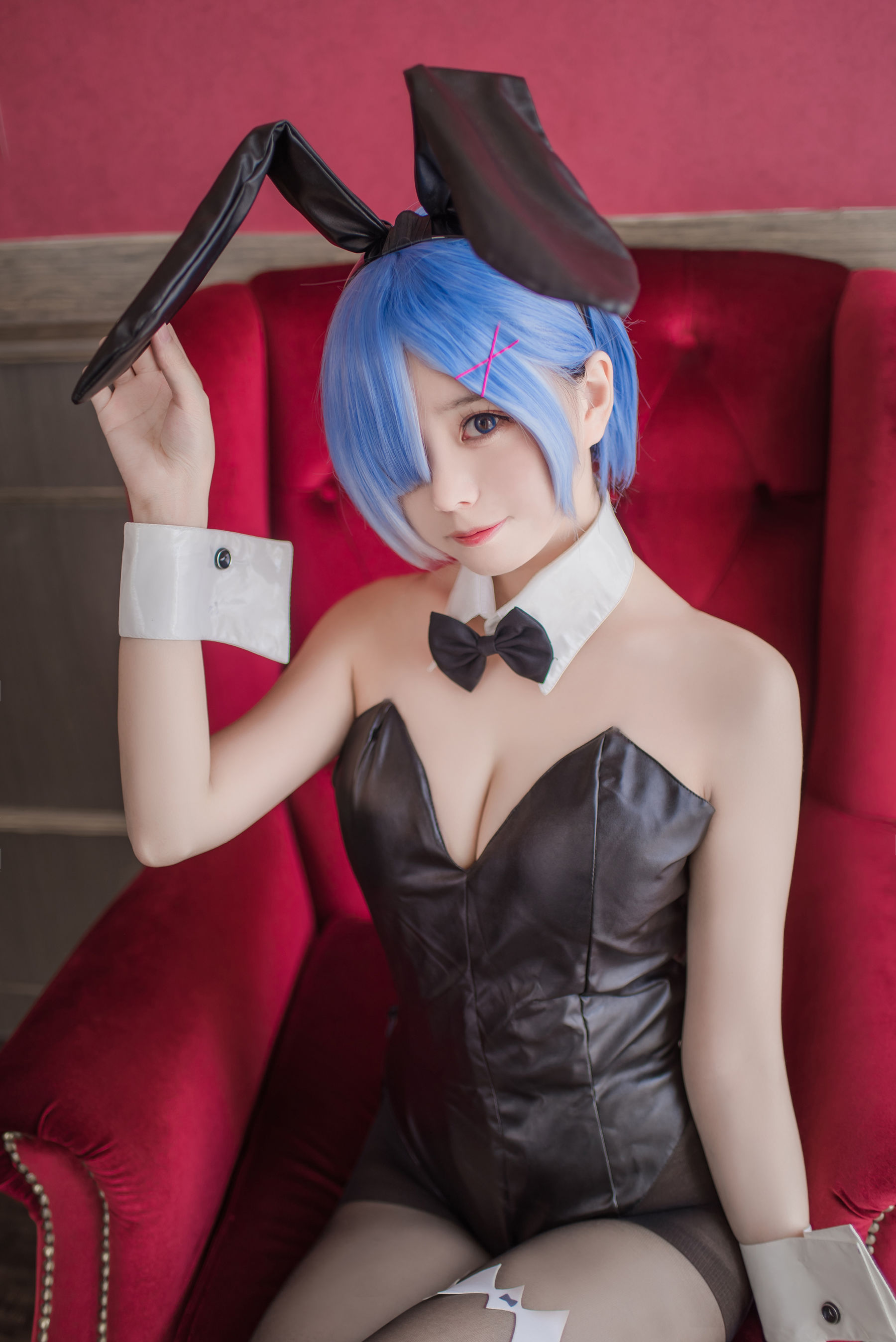 [萝莉COS] 萌系小野妹子w - 白色纱裙+蕾姆护士+蕾姆兔女郎