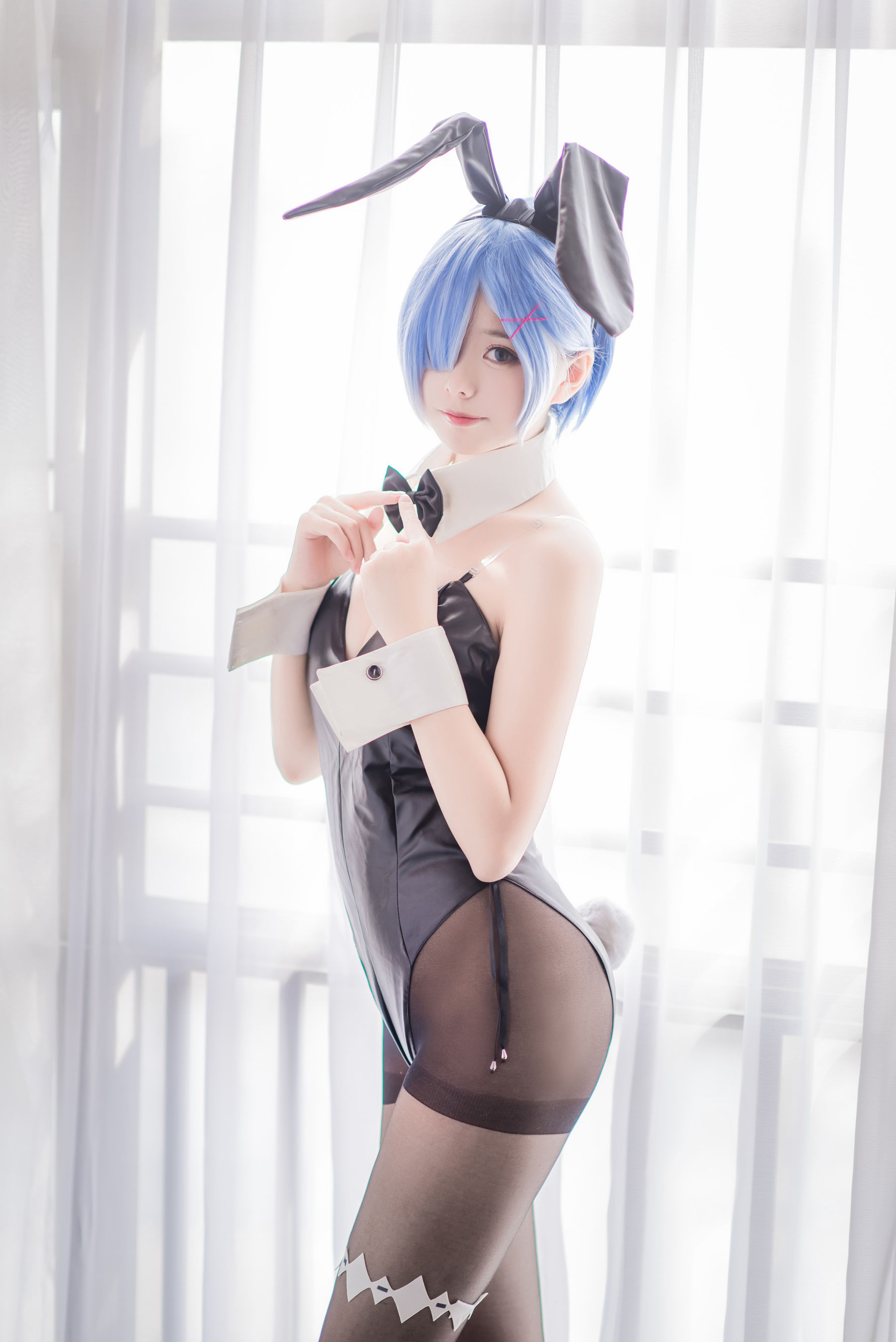 [萝莉COS] 萌系小野妹子w - 白色纱裙+蕾姆护士+蕾姆兔女郎