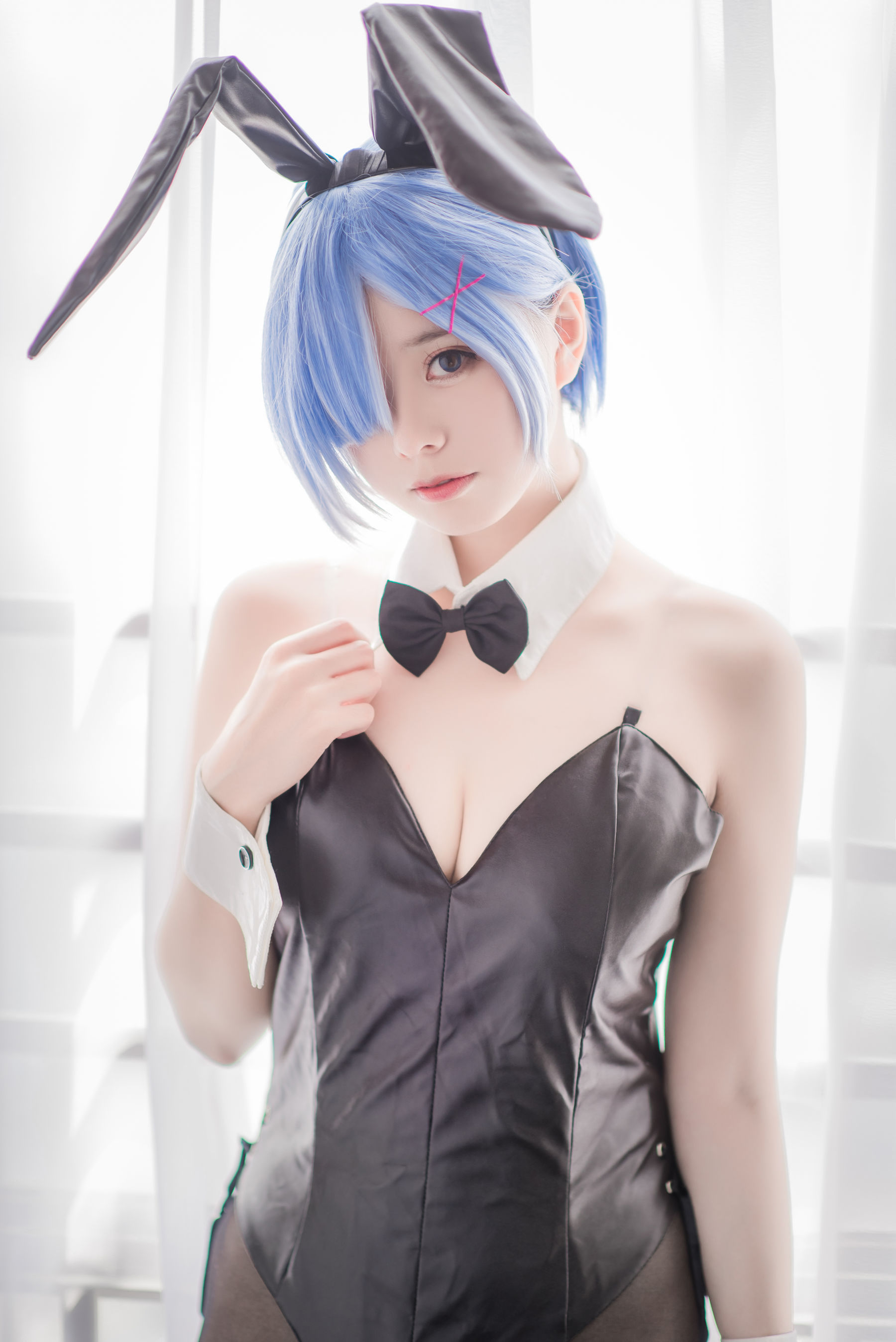 [萝莉COS] 萌系小野妹子w - 白色纱裙+蕾姆护士+蕾姆兔女郎