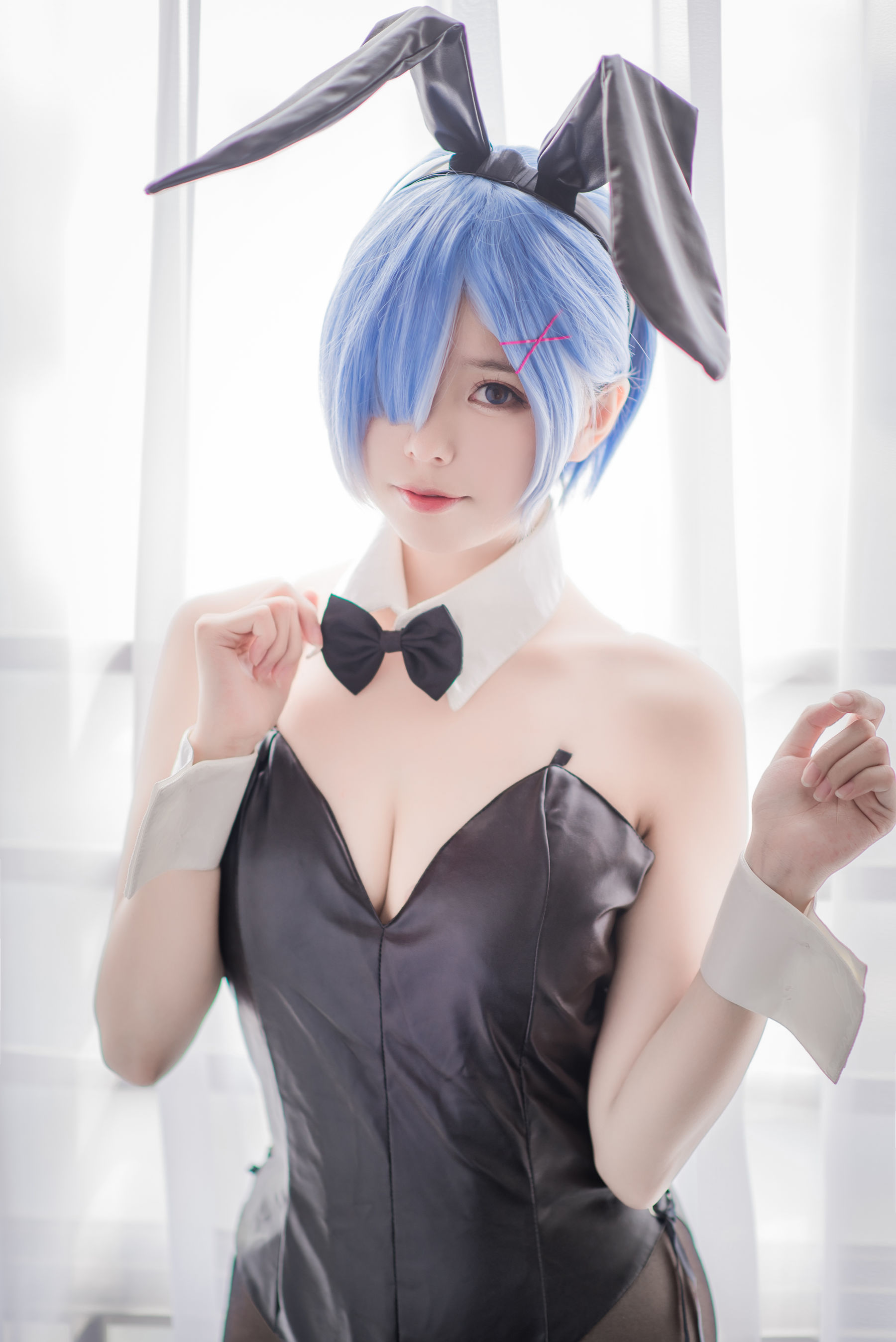 [萝莉COS] 萌系小野妹子w - 白色纱裙+蕾姆护士+蕾姆兔女郎