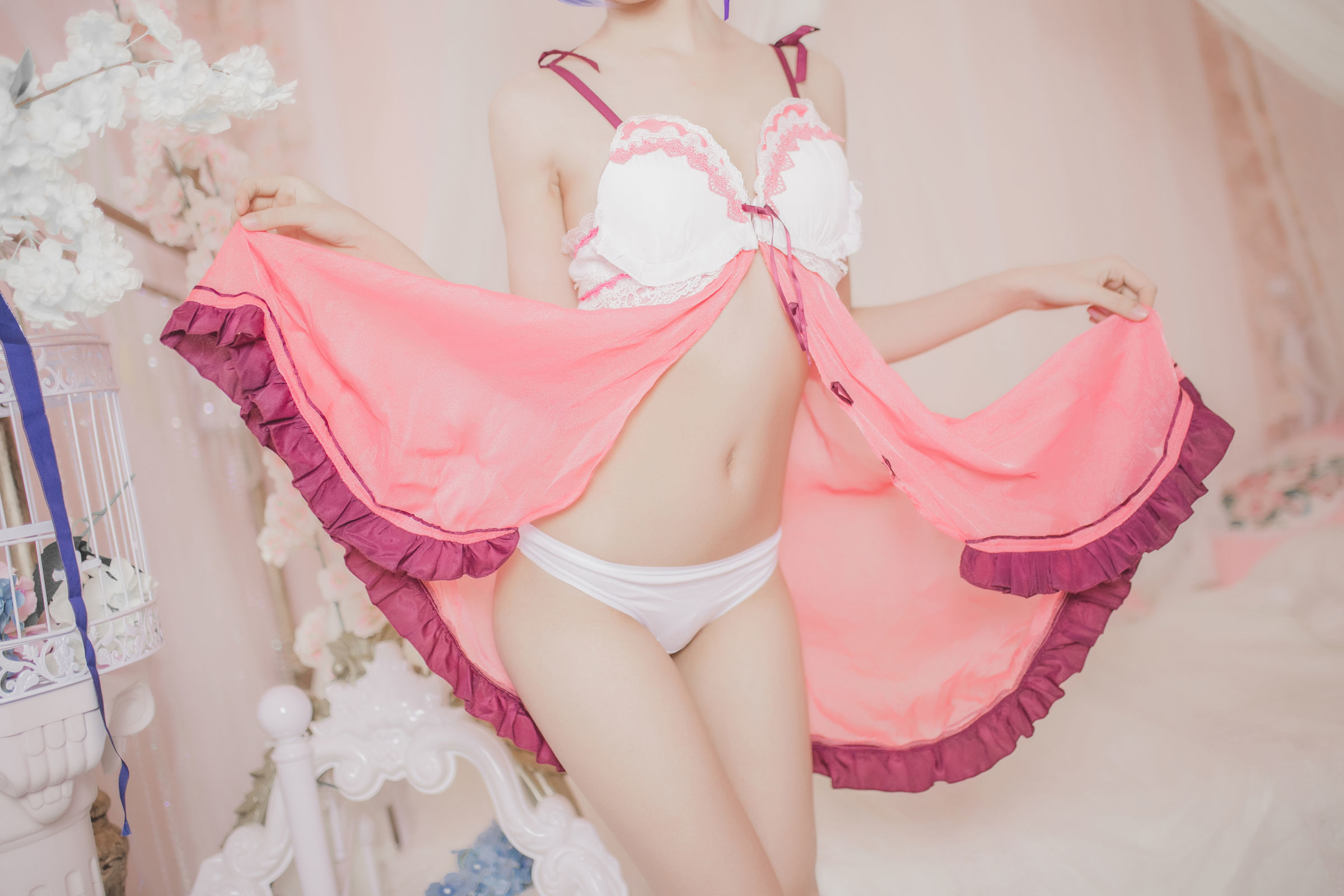 [萝莉COS] 木绵绵OwO - 蕾姆睡衣