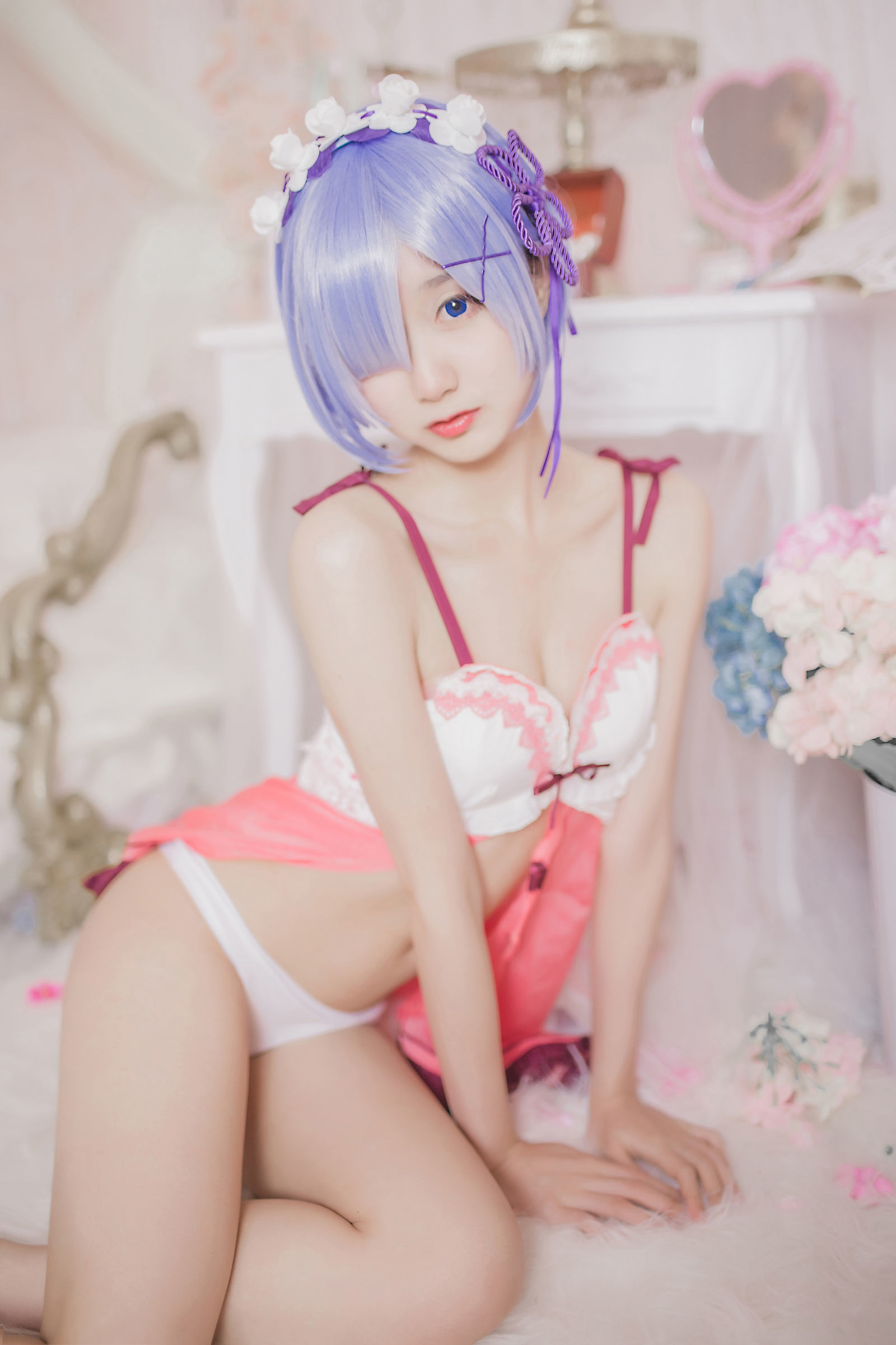 [萝莉COS] 木绵绵OwO - 蕾姆睡衣