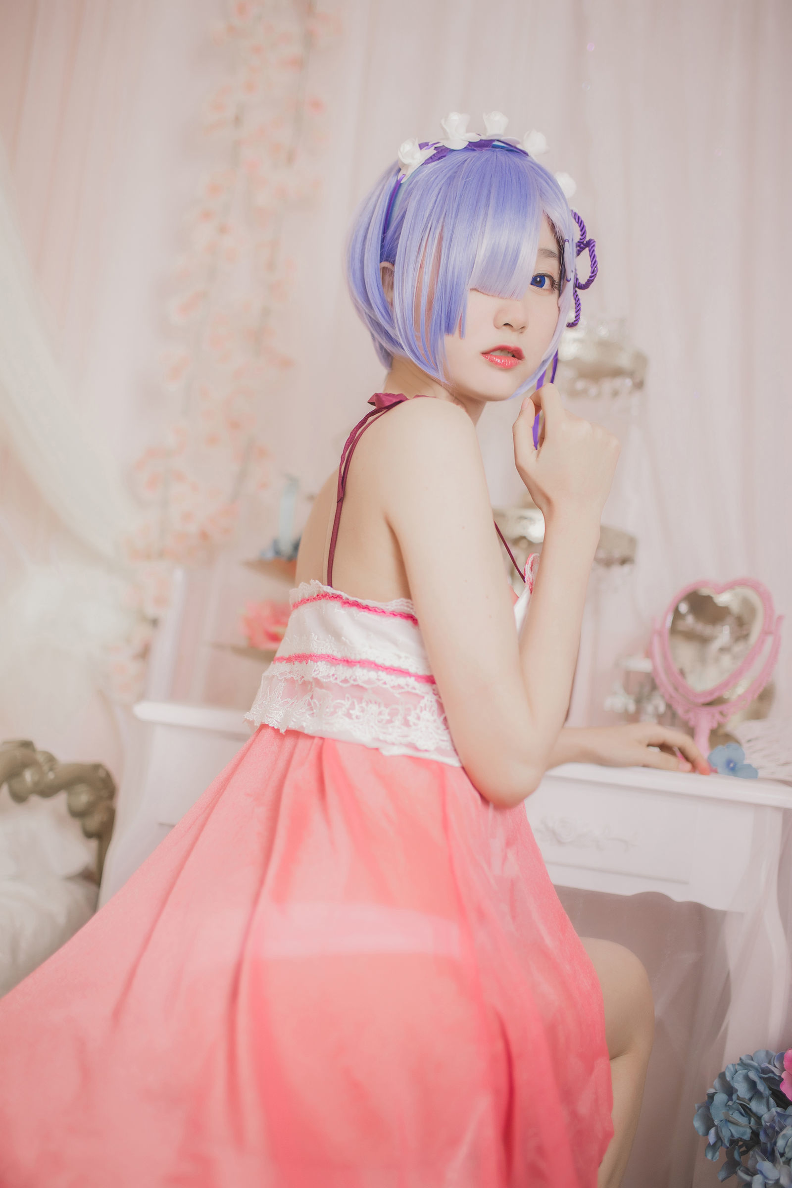 [萝莉COS] 木绵绵OwO - 蕾姆睡衣