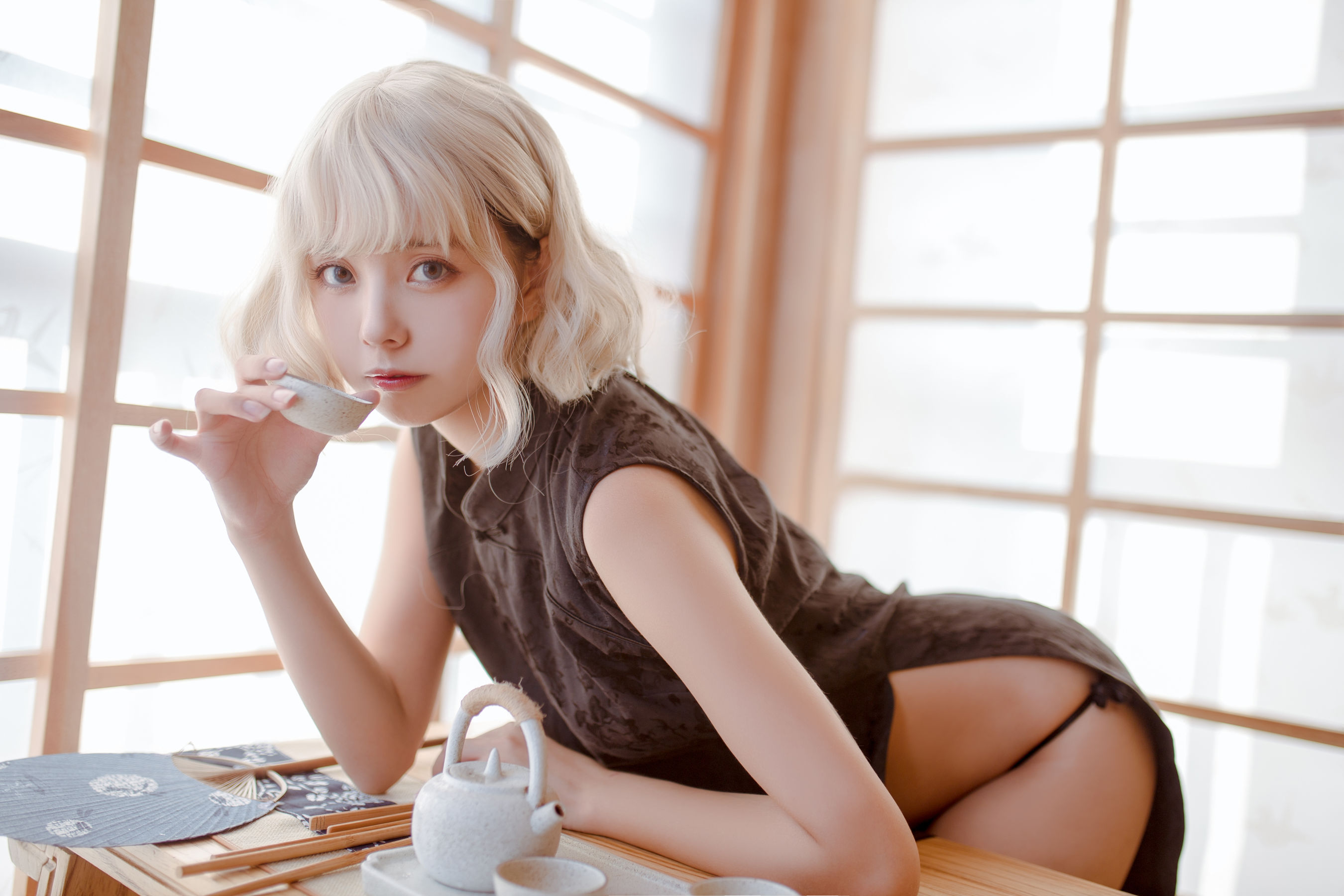 [萝莉COS] 木绵绵OwO - 魔女旗袍&小野妹子
