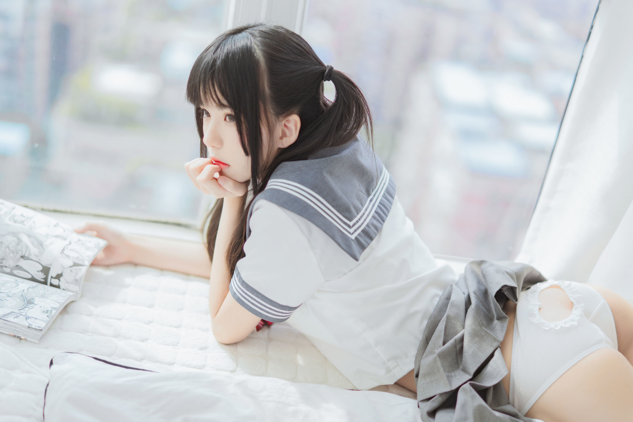 [萝莉COS] 桜桃喵 - 心形胖次