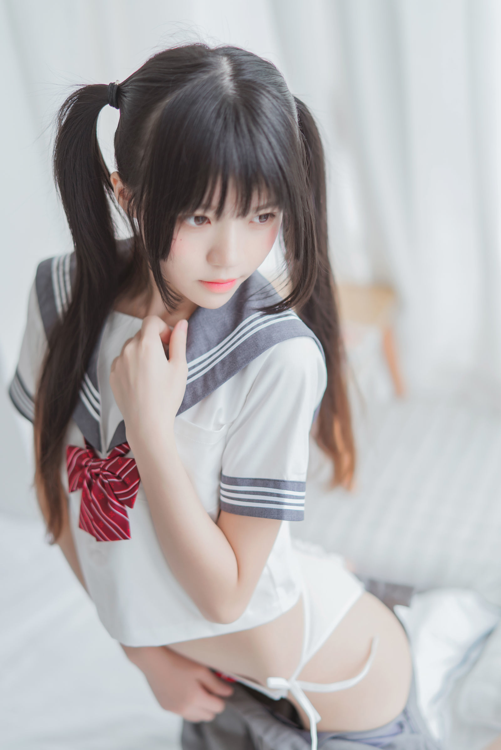 [萝莉COS] 桜桃喵 - 心形胖次