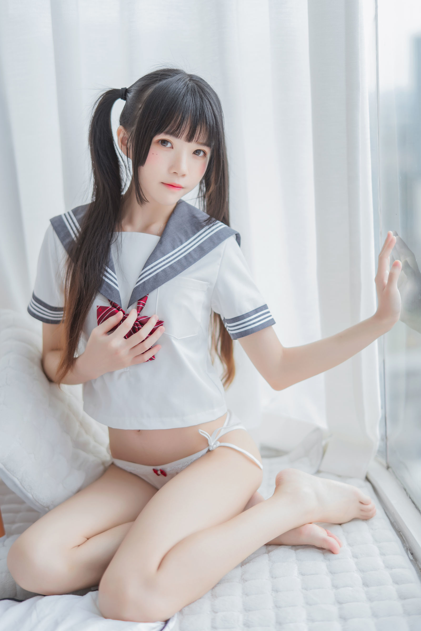 [萝莉COS] 桜桃喵 - 心形胖次