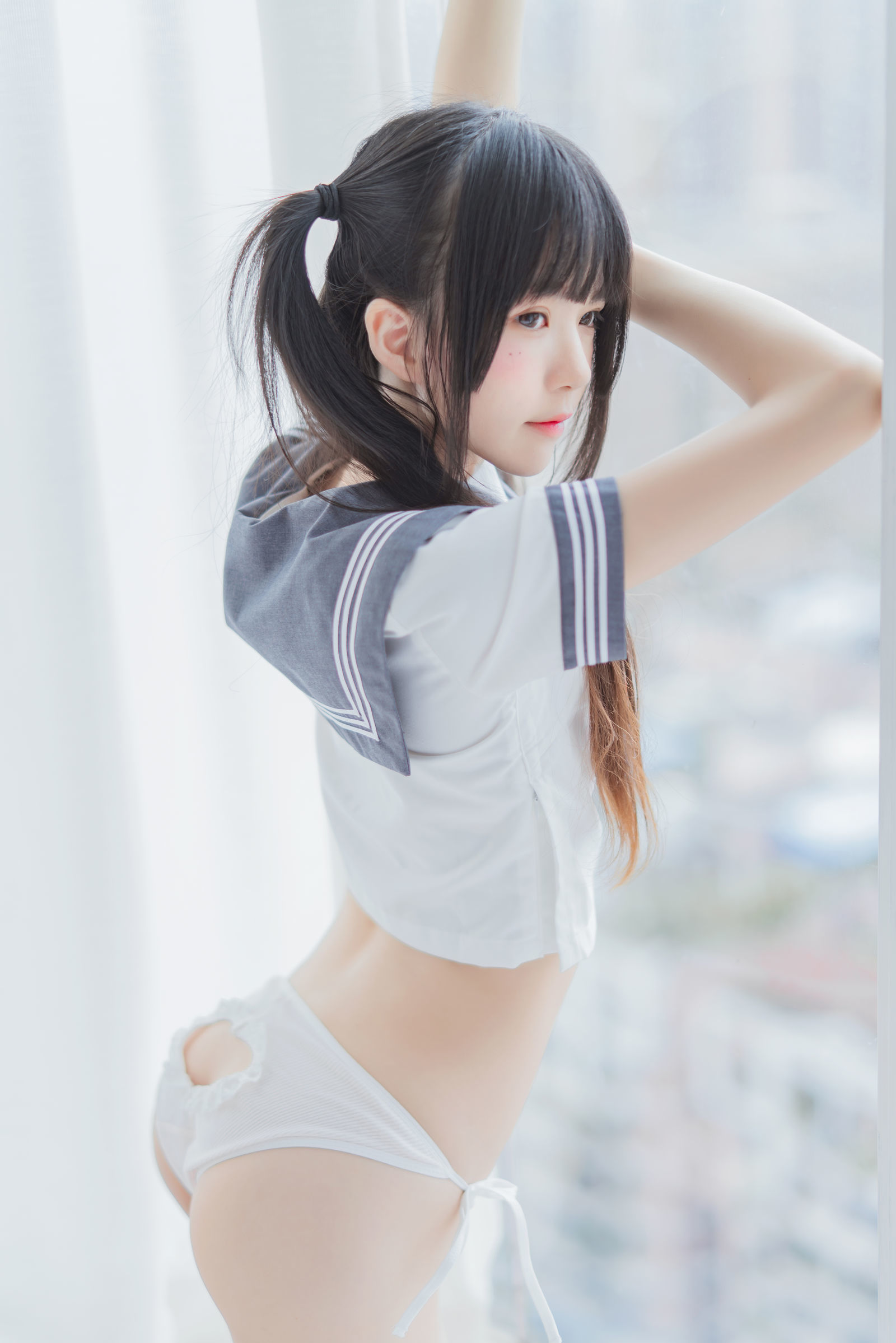 [萝莉COS] 桜桃喵 - 心形胖次