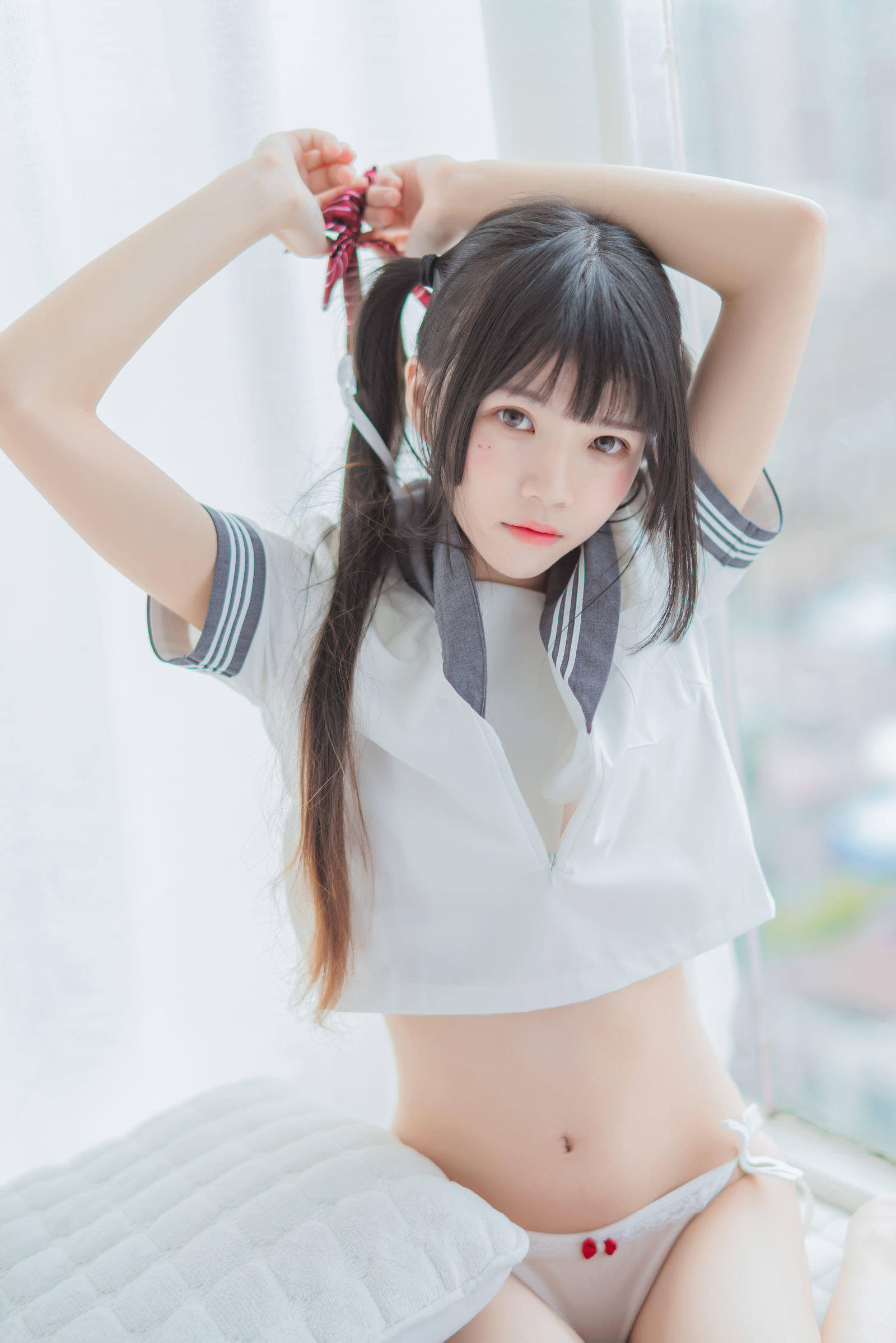 [萝莉COS] 桜桃喵 - 心形胖次