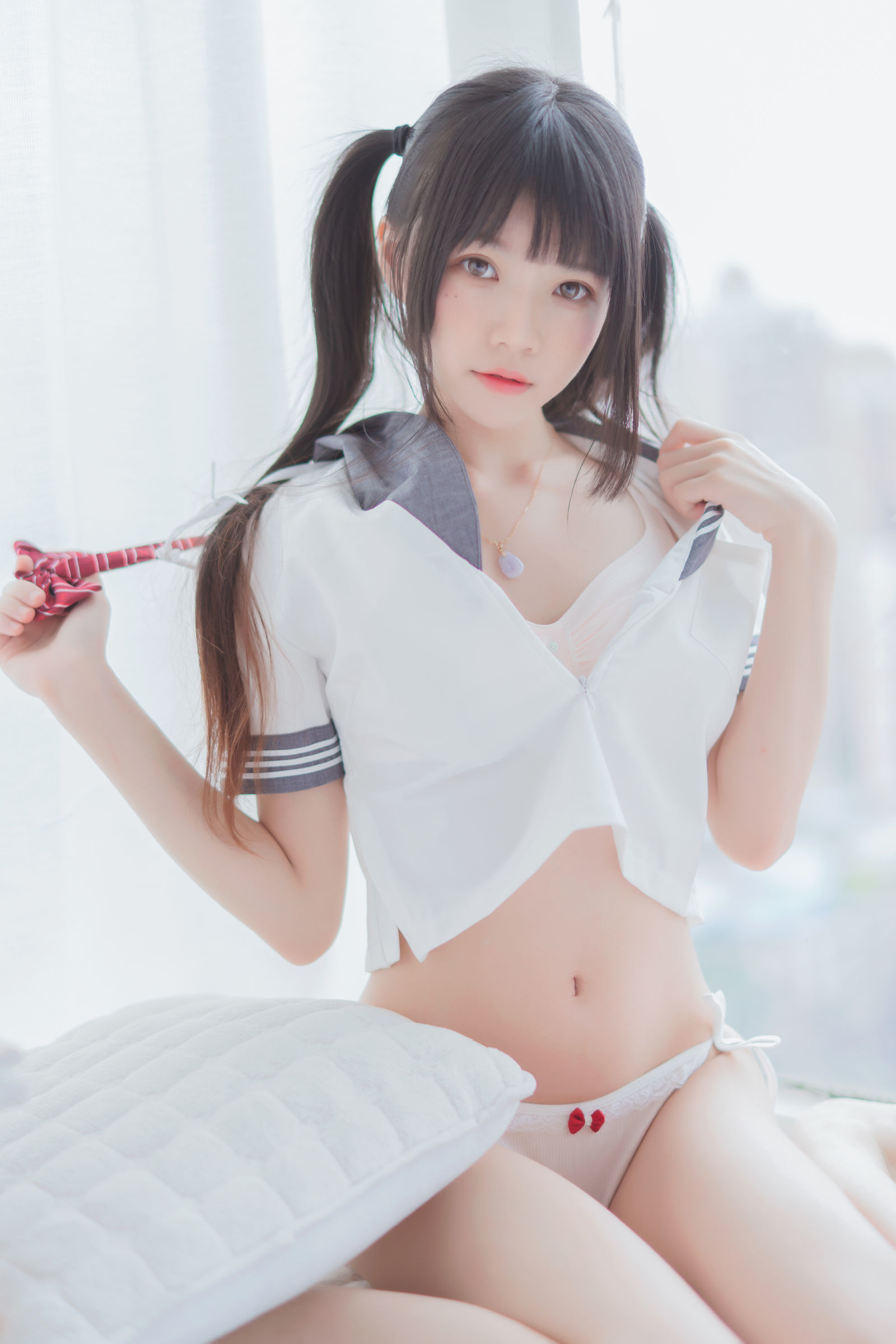 [萝莉COS] 桜桃喵 - 心形胖次