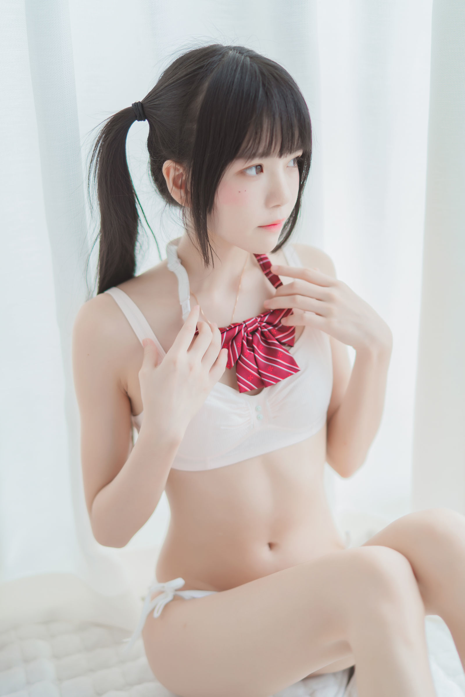 [萝莉COS] 桜桃喵 - 心形胖次