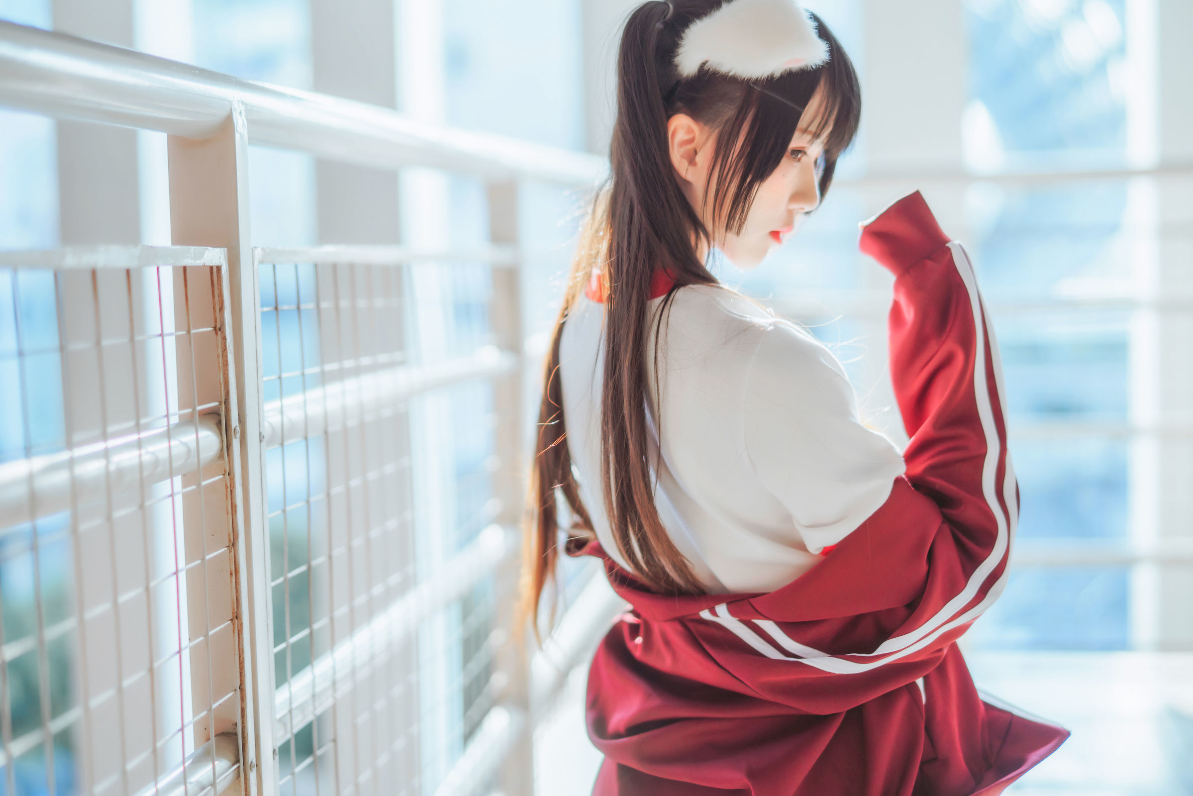 [萝莉COS] 桜桃喵 - 红色体操服