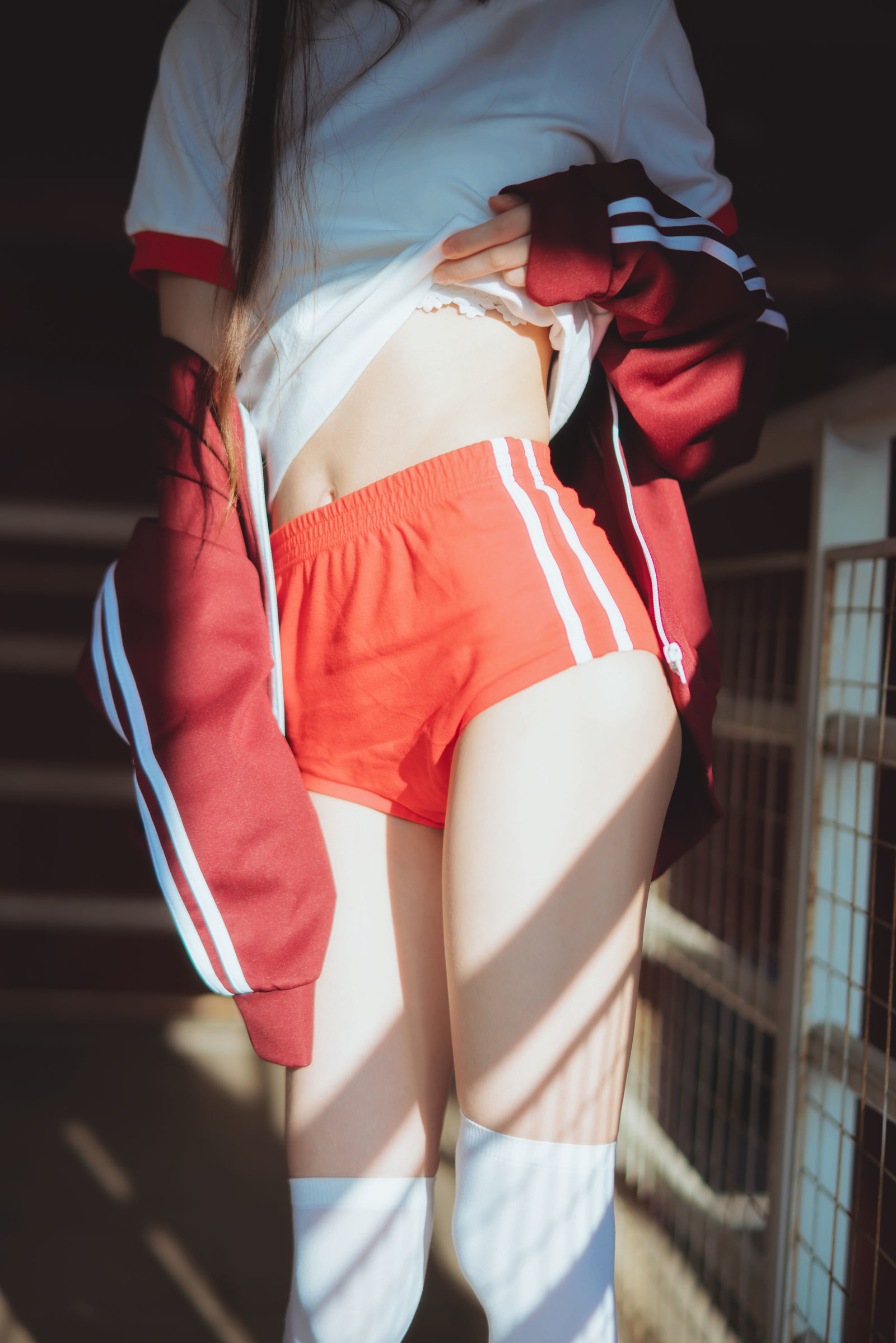[萝莉COS] 桜桃喵 - 红色体操服