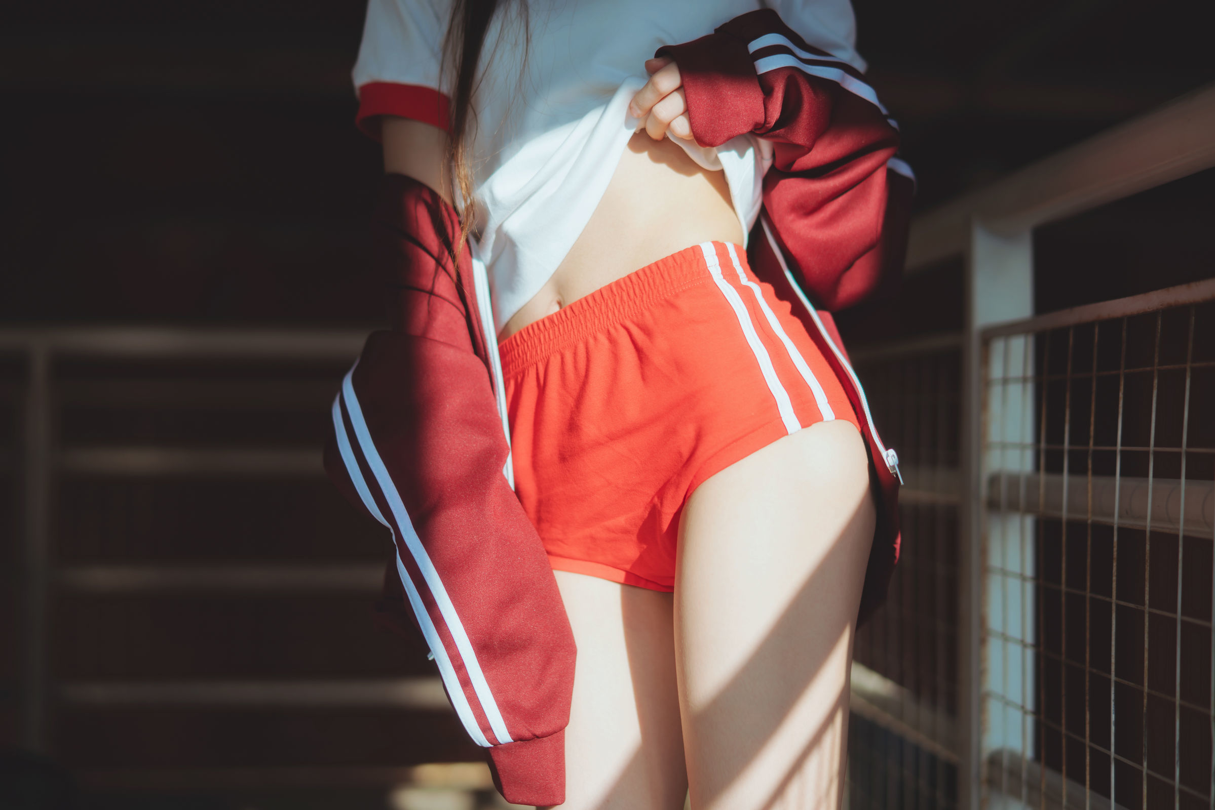 [萝莉COS] 桜桃喵 - 红色体操服