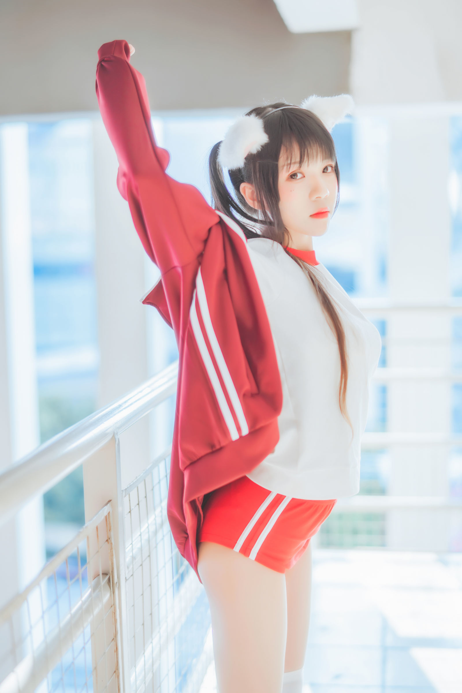 [萝莉COS] 桜桃喵 - 红色体操服