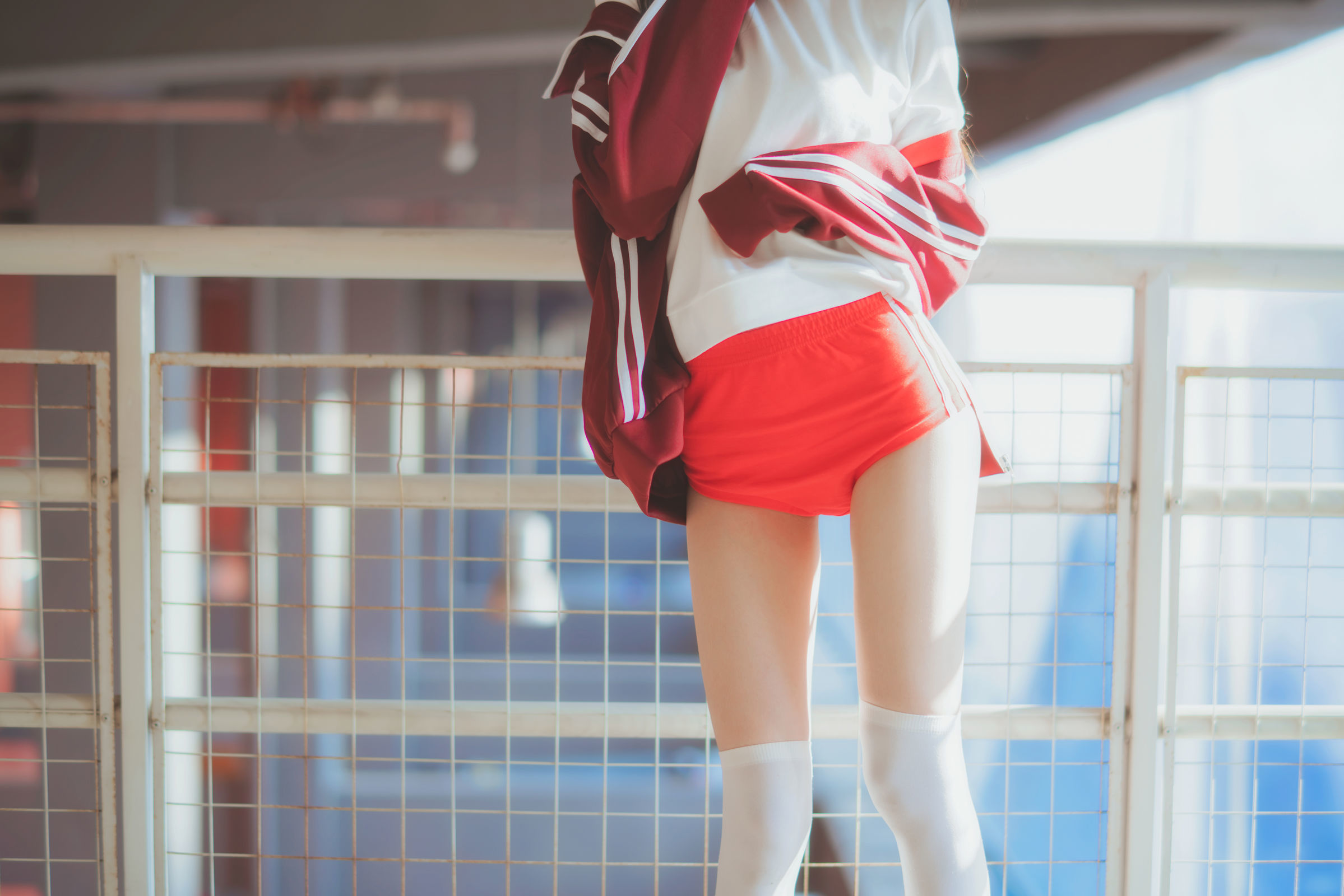 [萝莉COS] 桜桃喵 - 红色体操服