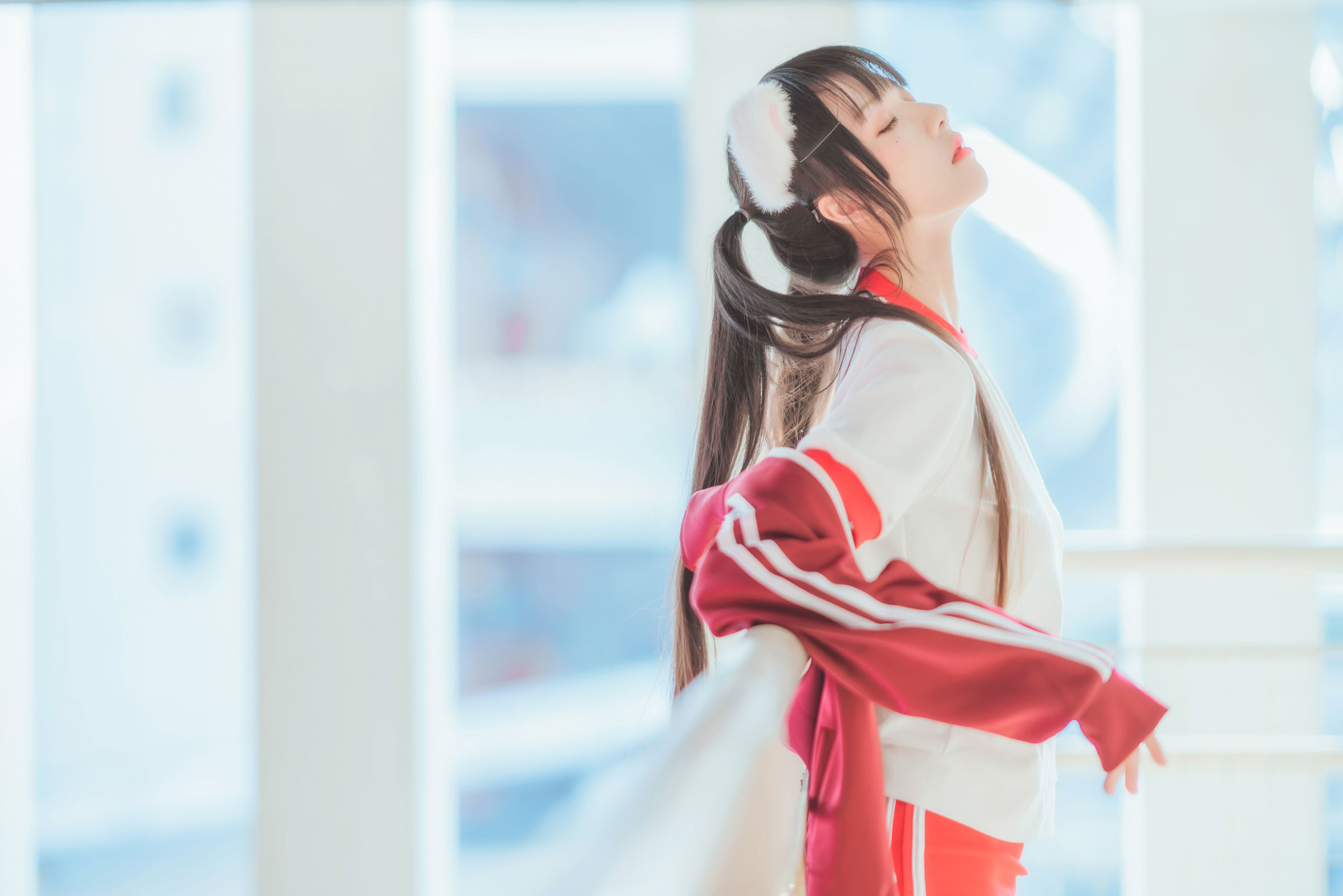 [萝莉COS] 桜桃喵 - 红色体操服