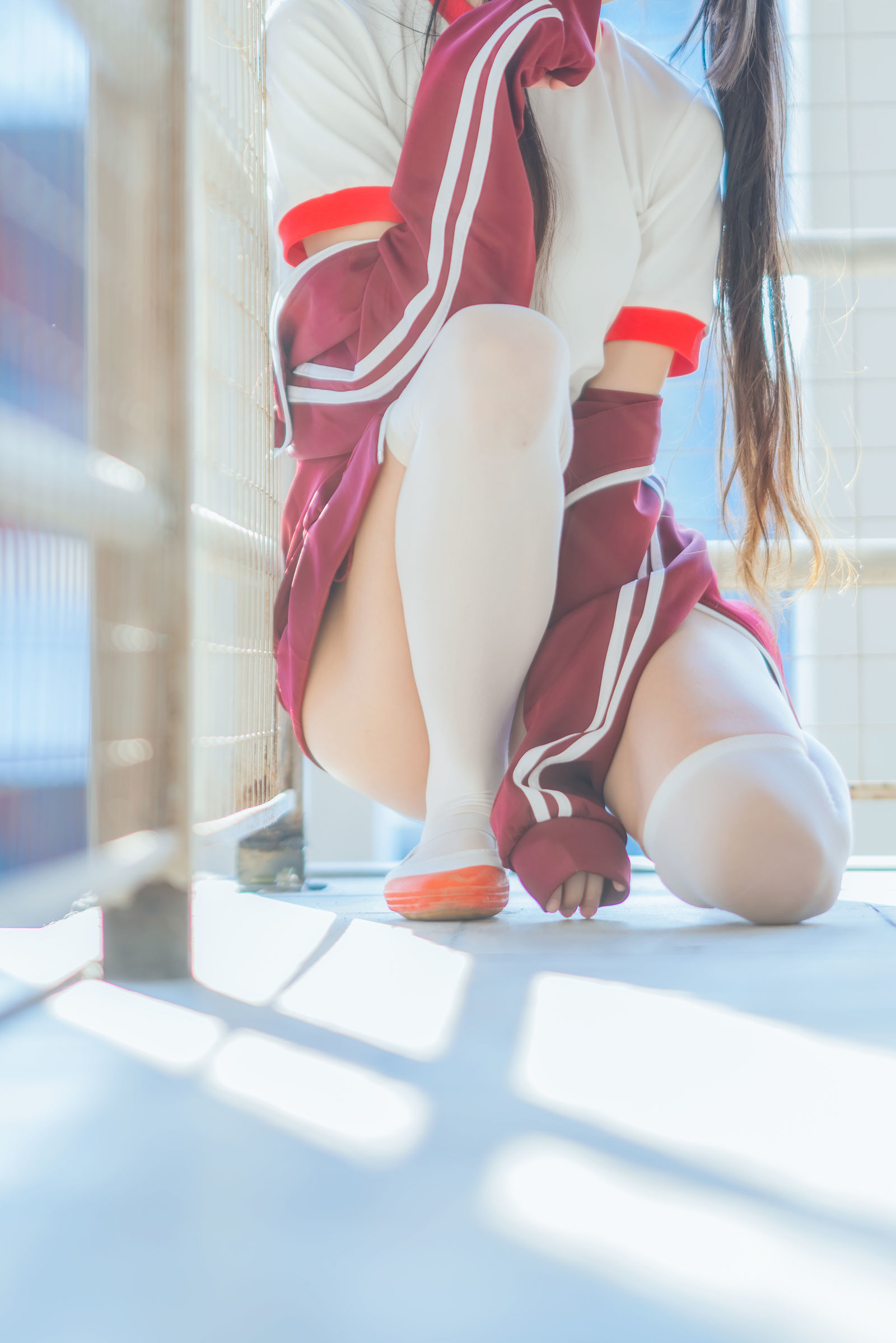 [萝莉COS] 桜桃喵 - 红色体操服