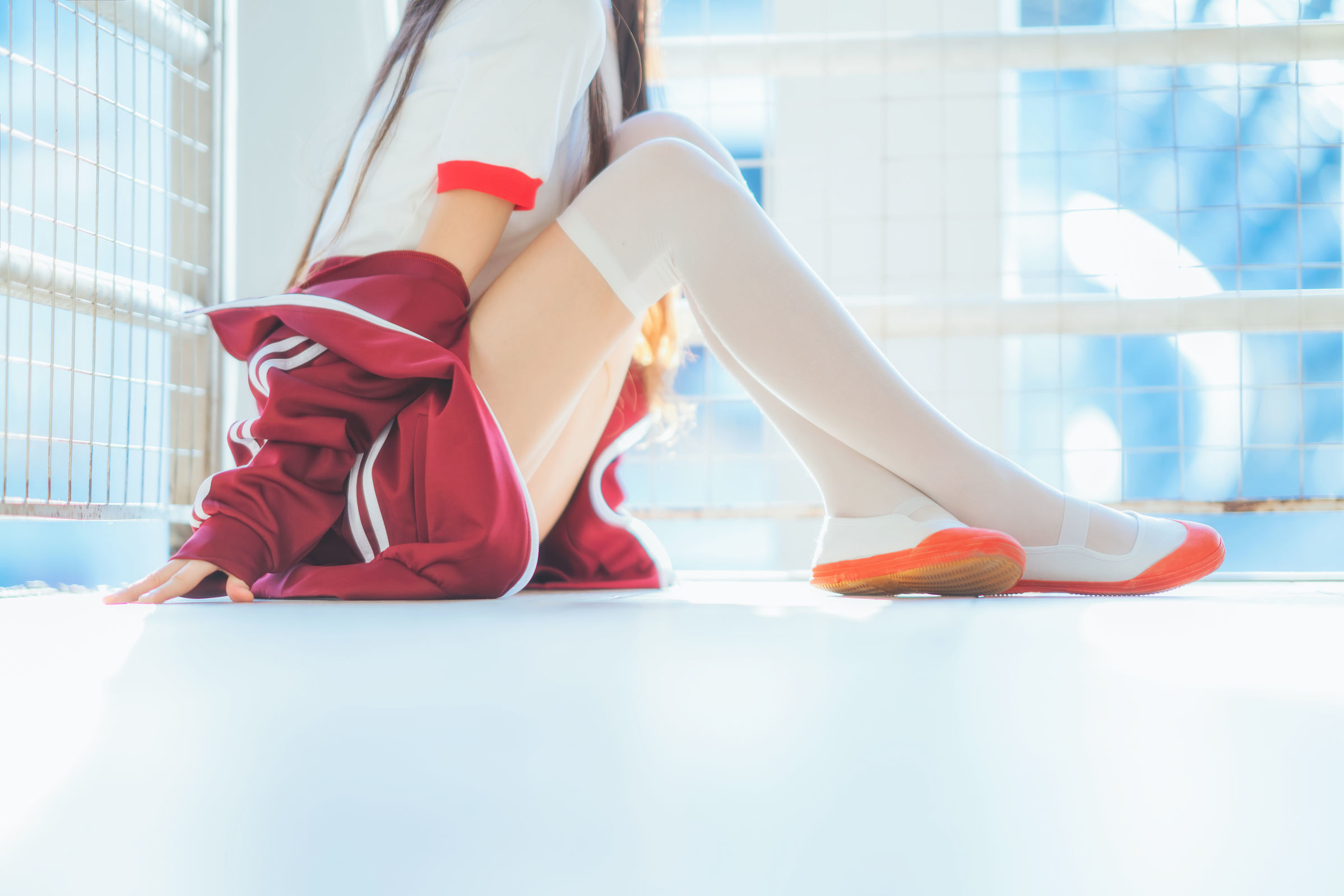 [萝莉COS] 桜桃喵 - 红色体操服