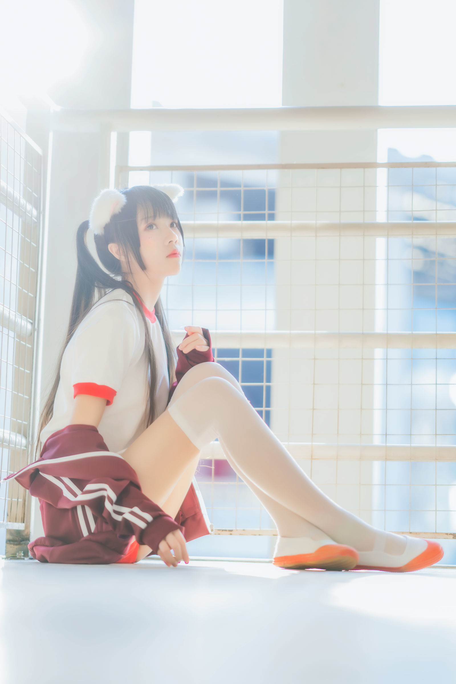 [萝莉COS] 桜桃喵 - 红色体操服