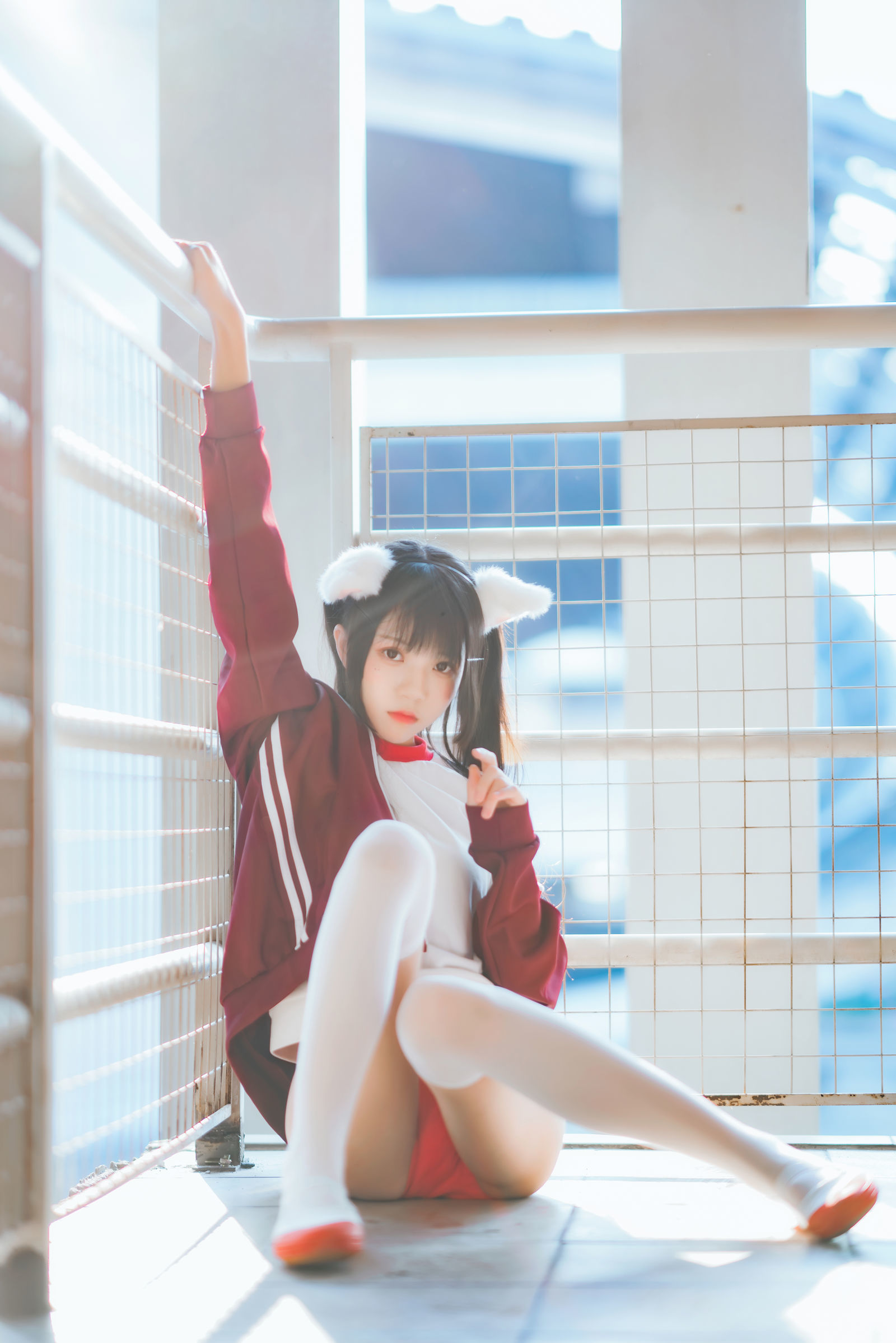 [萝莉COS] 桜桃喵 - 红色体操服