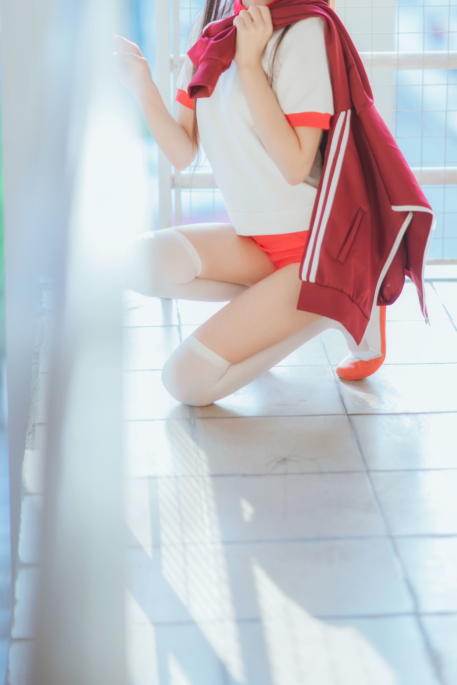 [萝莉COS] 桜桃喵 - 红色体操服