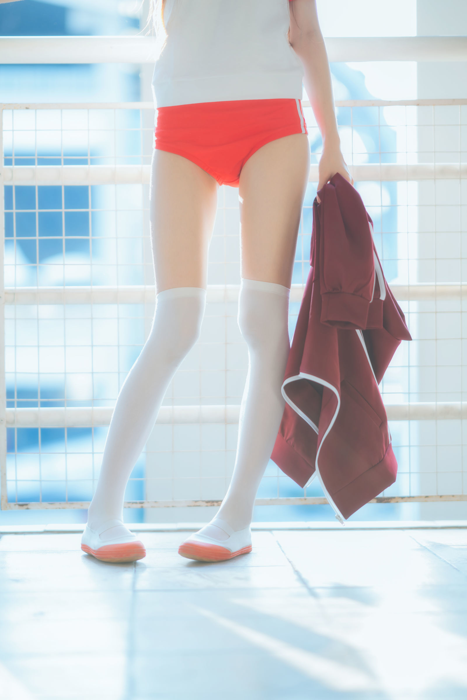 [萝莉COS] 桜桃喵 - 红色体操服