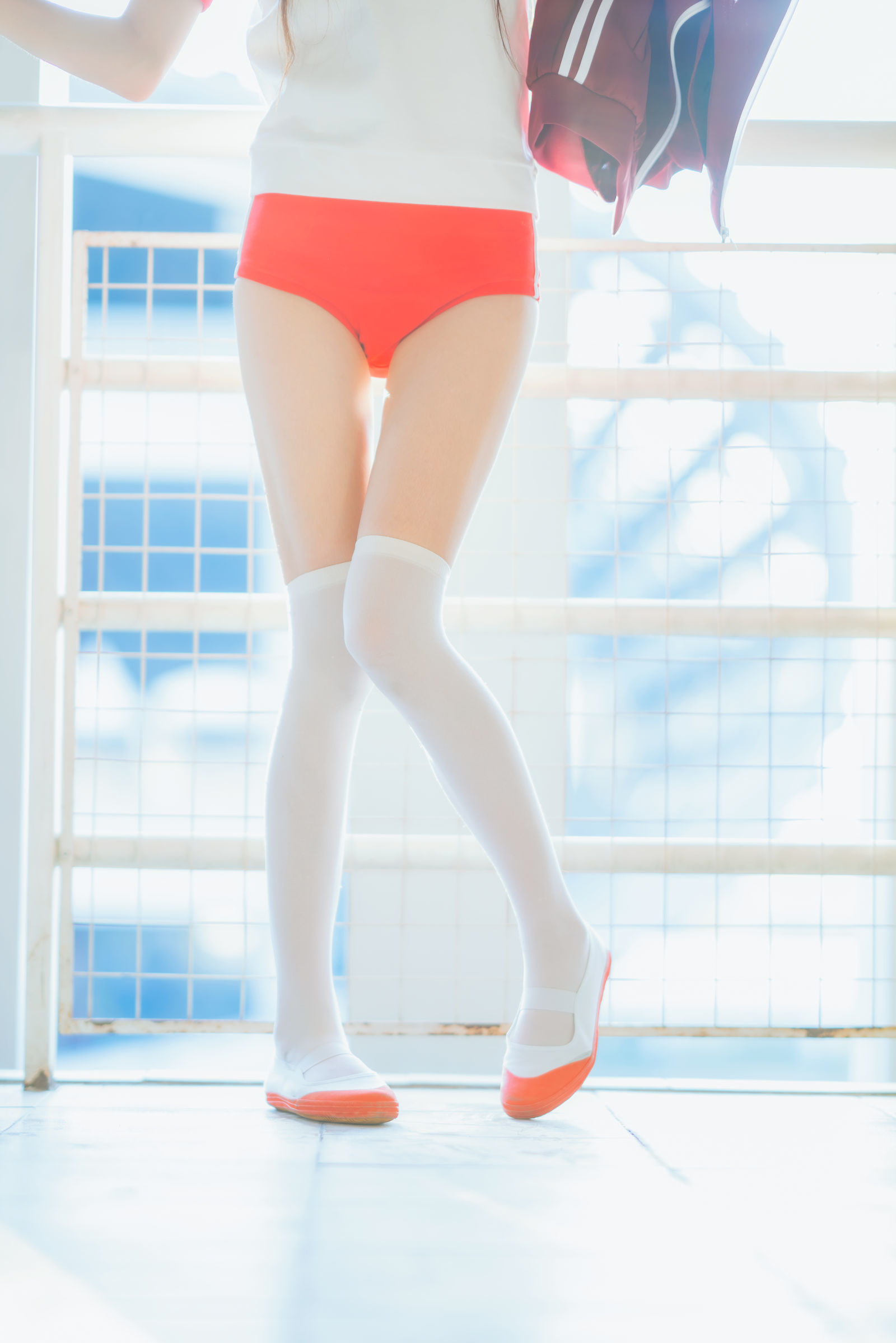 [萝莉COS] 桜桃喵 - 红色体操服
