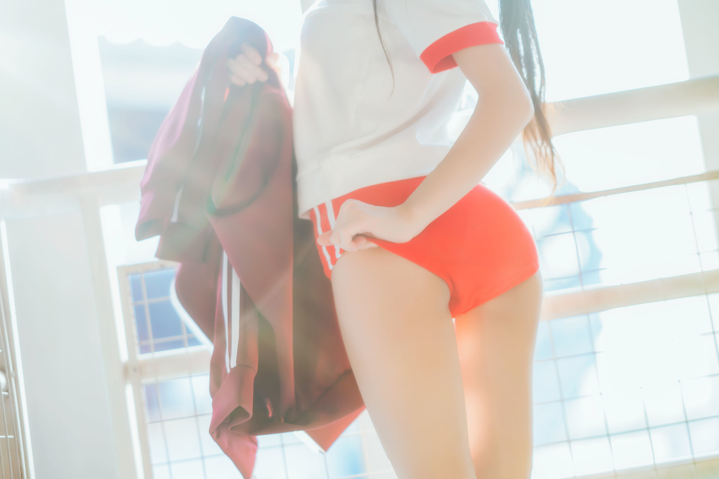 [萝莉COS] 桜桃喵 - 红色体操服